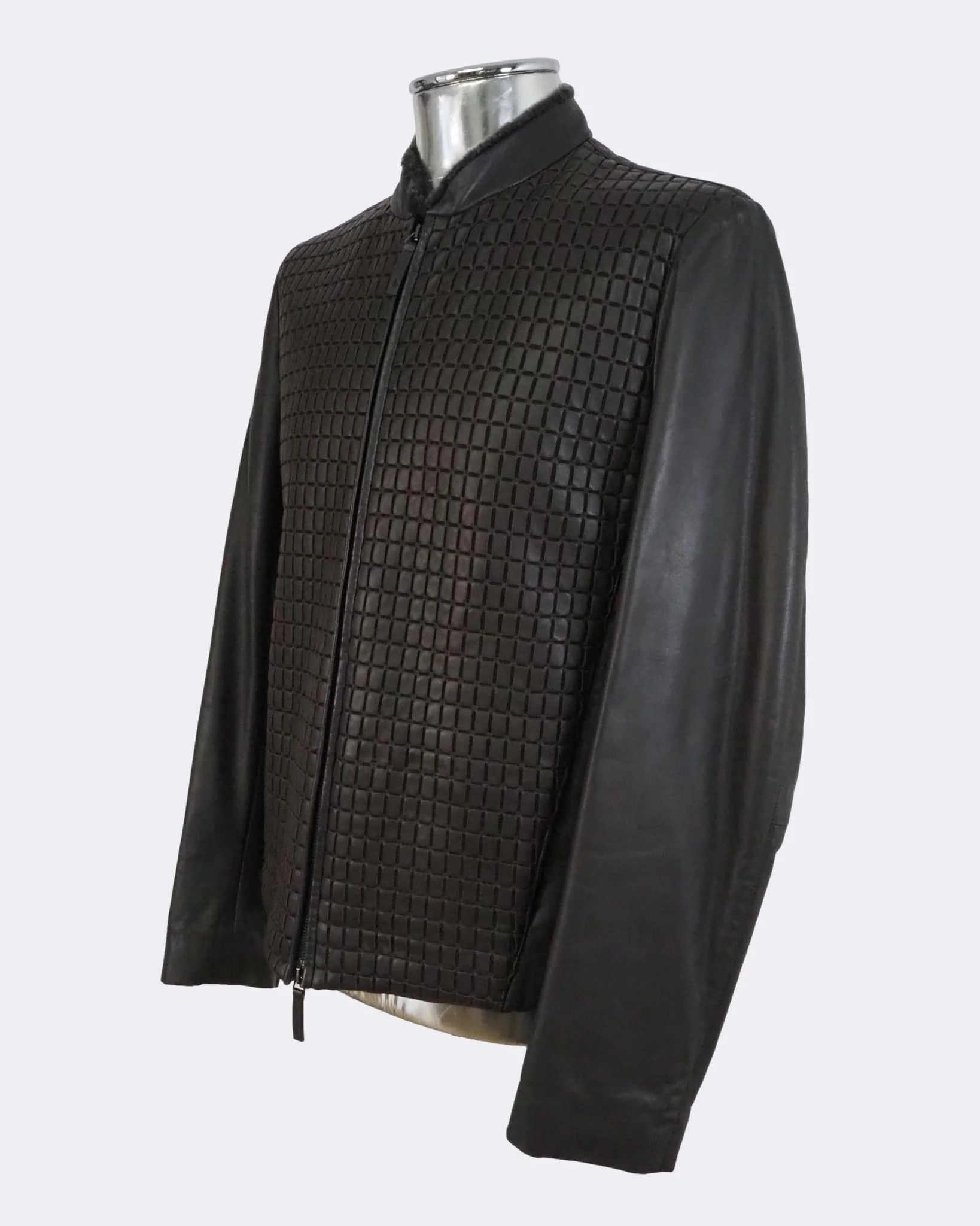 Armani Collezioni Armani Collezioni Square FrontLeatherJacket Fur Collar$2325 Size US M / EU 48-50 / 2 - 10 Thumbnail