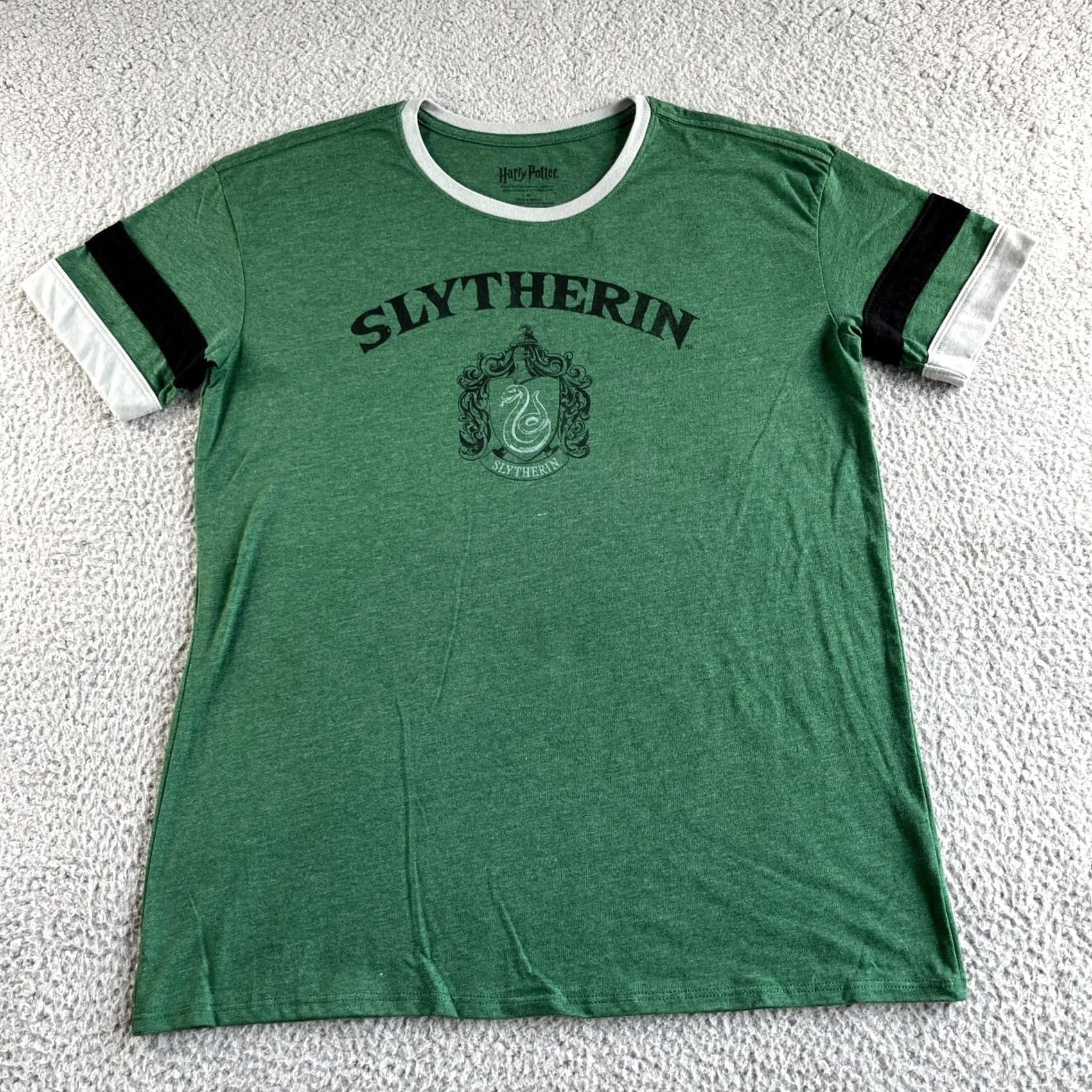Vintage VINTAGE NEW Harry Potter T Shirt Mens Medium Green Striped Graphic Tee Slytherin House Size US M / EU 48-50 / 2 - 2 Thumbnail