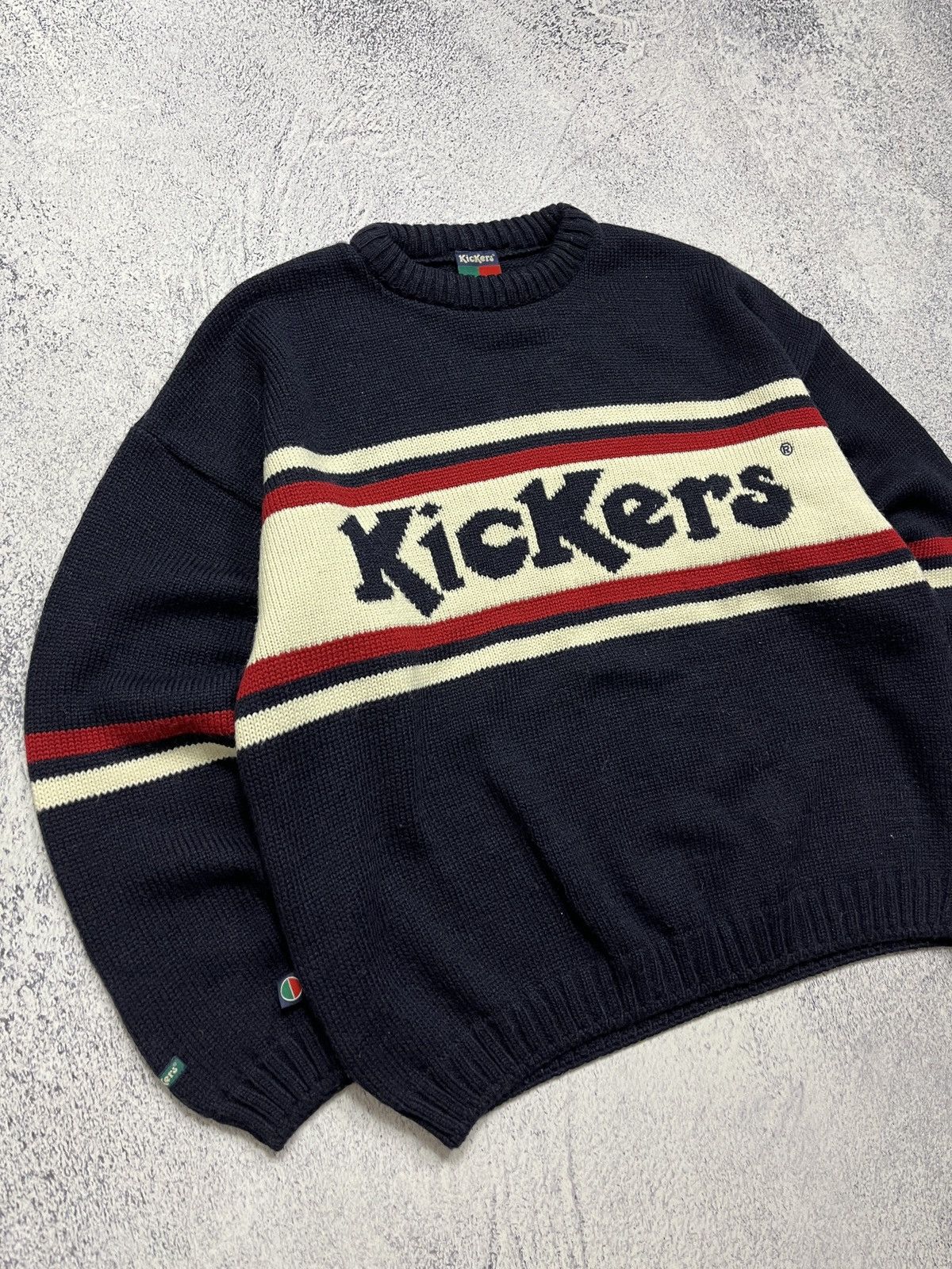 Kickers Vintage Kickers Big Spellout Logo Knit Sweater Baggy 90’s Size US L / EU 52-54 / 3 - 4 Thumbnail