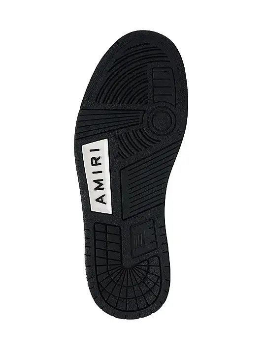 Amiri o1s1wg110526 Skelton Low-Top Sneakers in Black/White Size US 14 / EU 47 - 4 Thumbnail