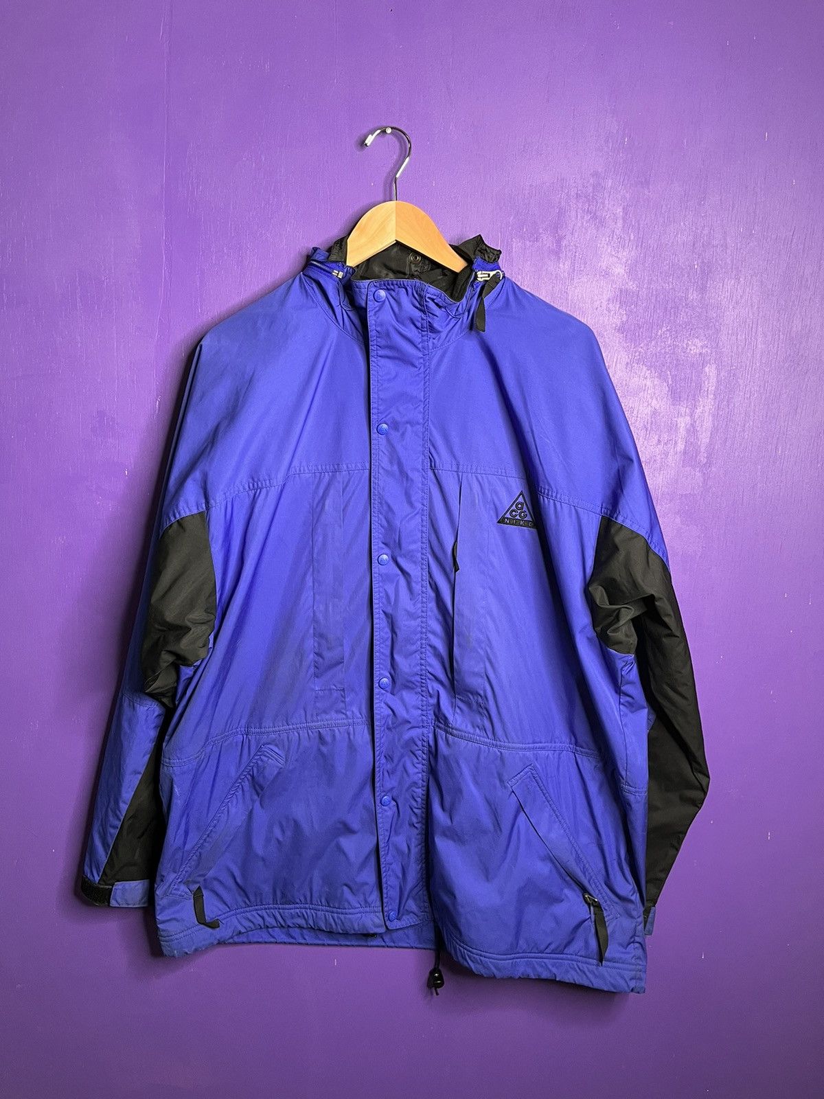 image of 00S Nike Acg Anorak Windbreaker Jacket in Purple, Men's (Size XL)