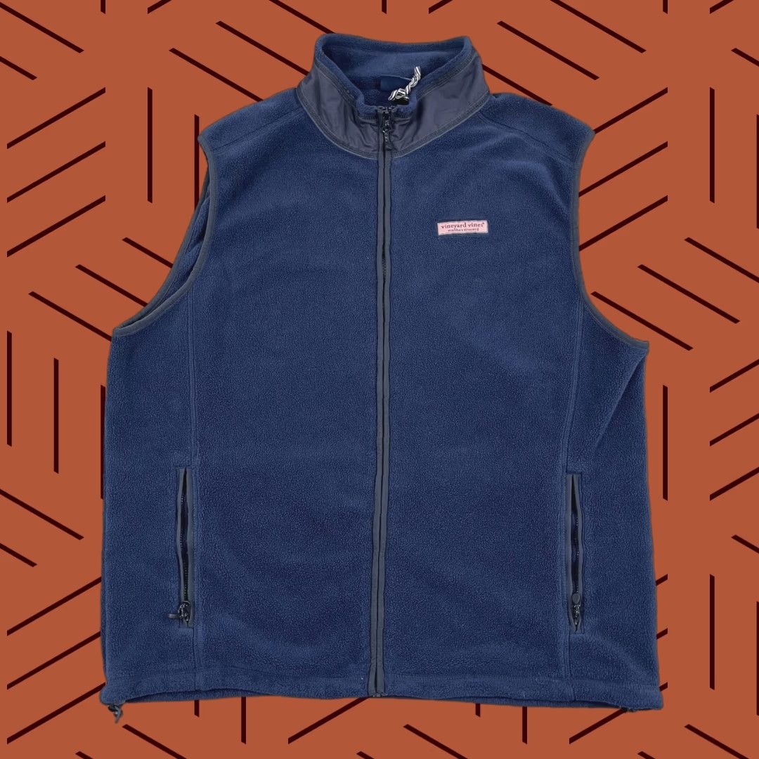 Vineyard Vines Vineyard Vines Vest Adult Mens L Blue Fleece Full Zip Outdoor Hiking Preppy Size US L / EU 52-54 / 3 - 1 Thumbnail