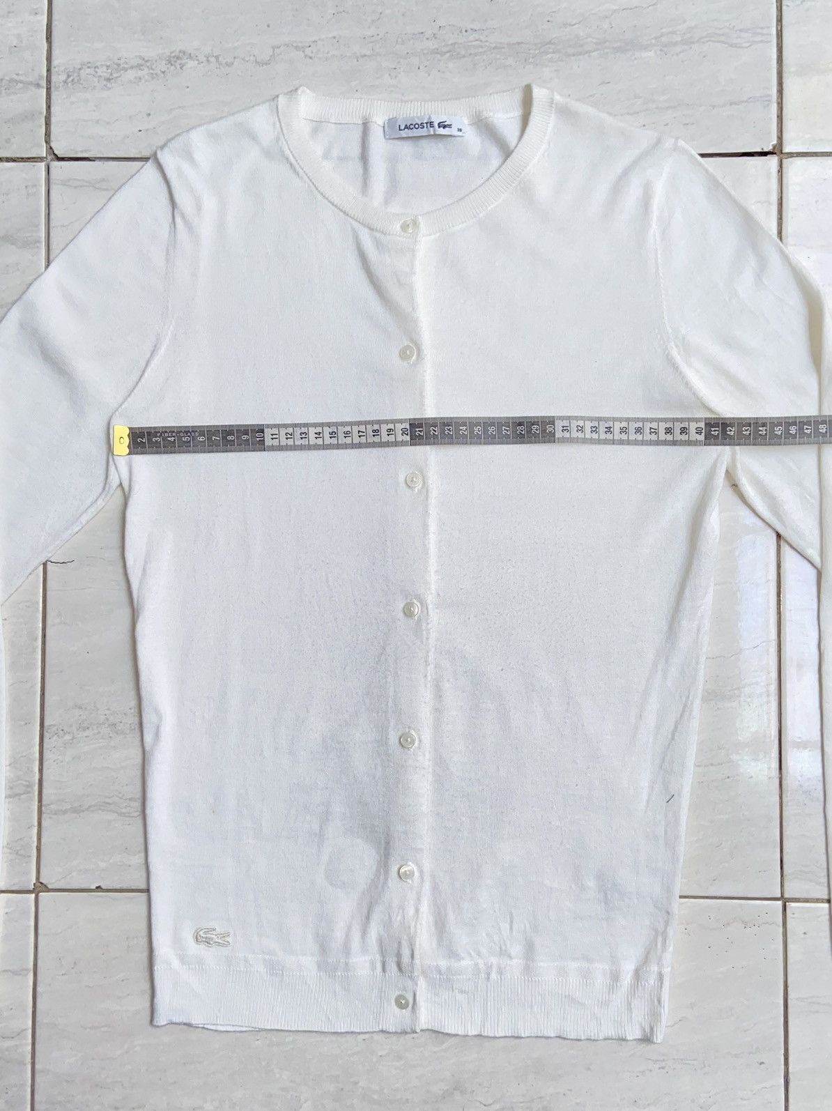 Lacoste LACOSTE White Cardigan Size US XS / EU 42 / 0 - 8 Thumbnail