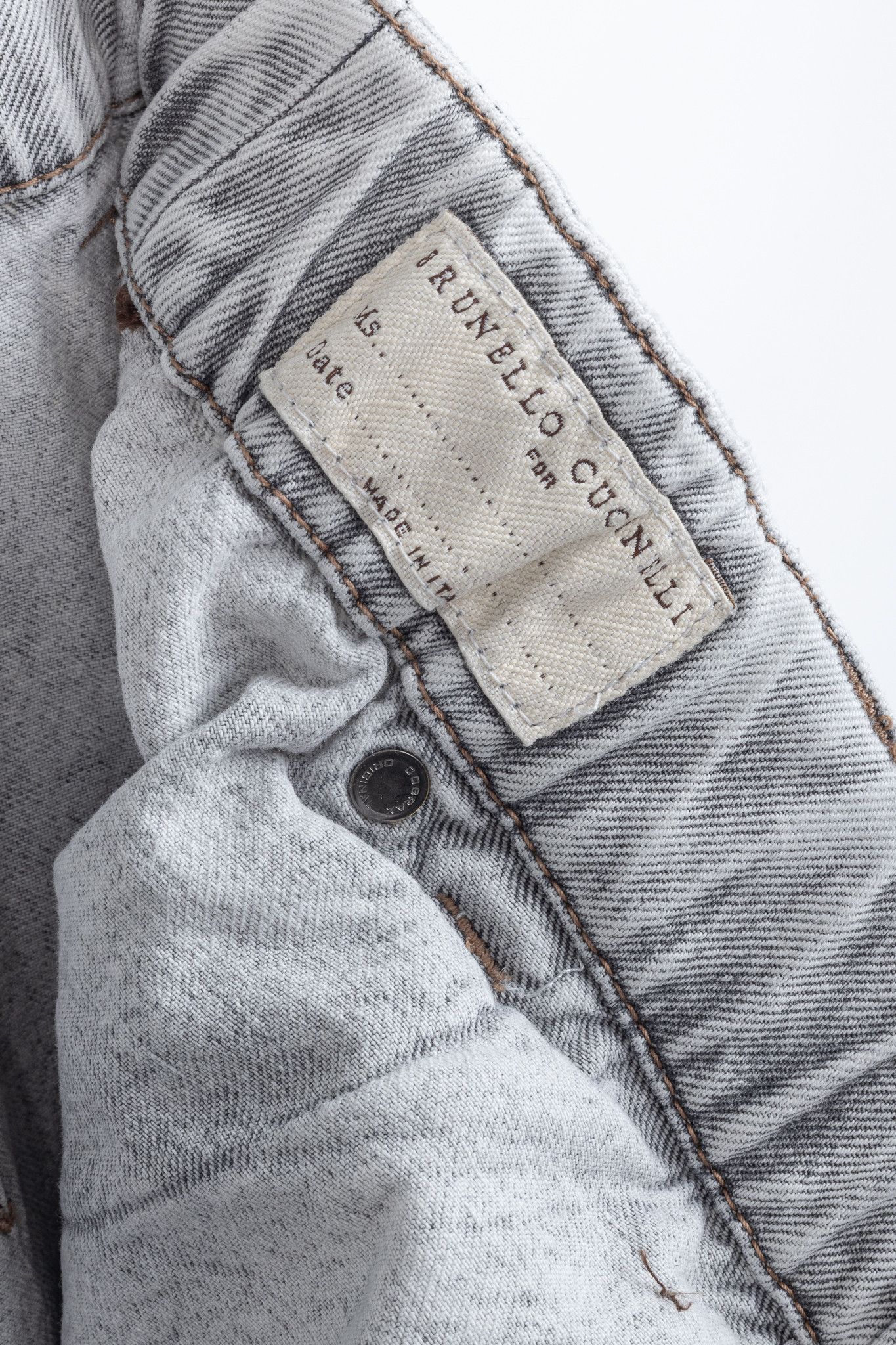 Brunello Cucinelli Brunello Cucinelli Acid-Wash Elastic-Waist Wide-Leg Jeans Size 34" / US 12 / IT 48 - 11 Thumbnail