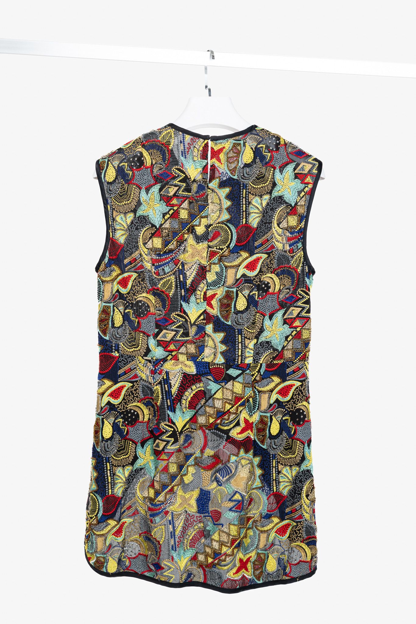 Dries Van Noten Dries Van Noten SS/15 Runway Beaded Sleeveless Hi-Lo Top Size S / US 4 / IT 40 - 2 Thumbnail