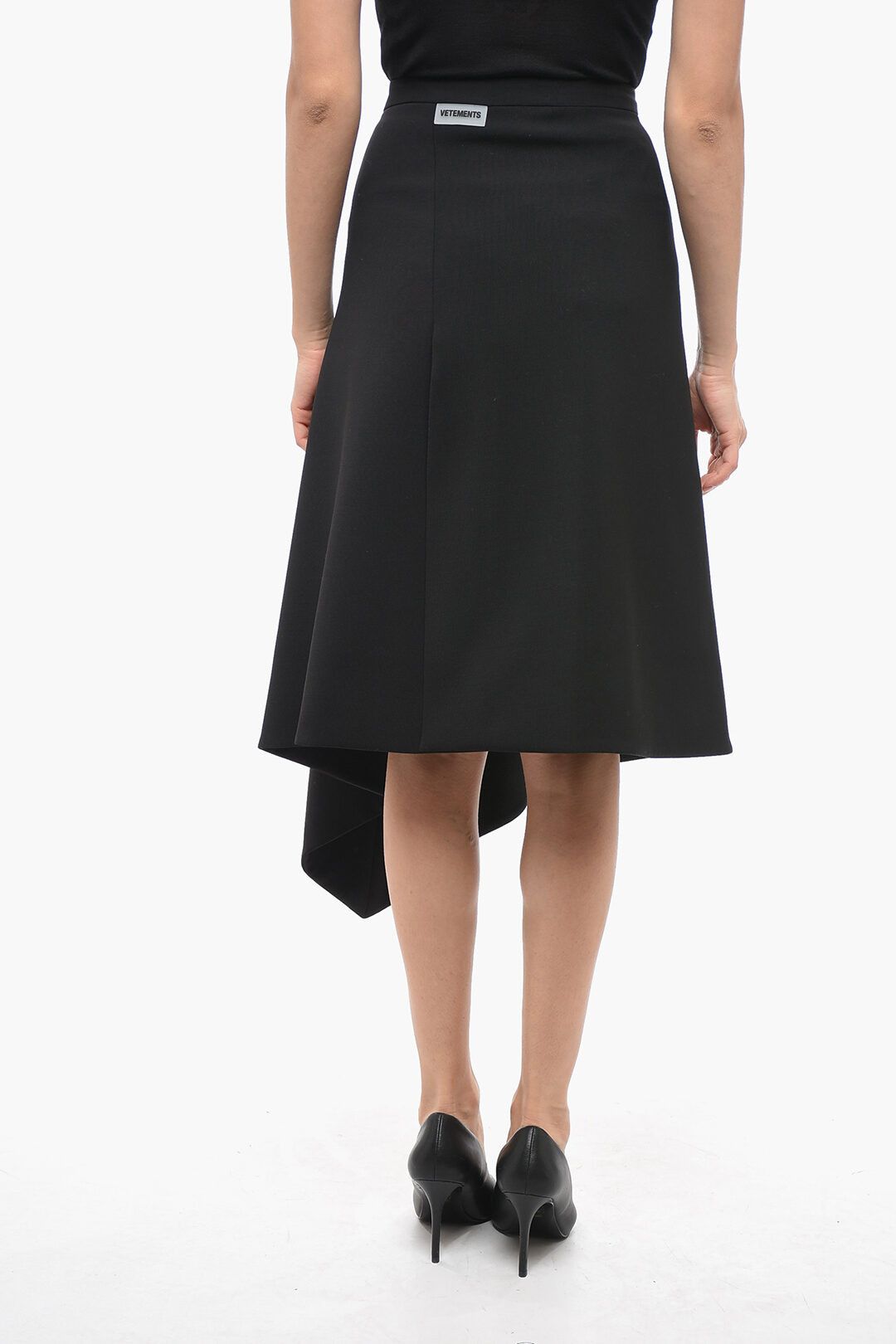 Vetements og1mm0824 Skirt with Split in Black Size 27" / US 4 / IT 40 - 2 Thumbnail