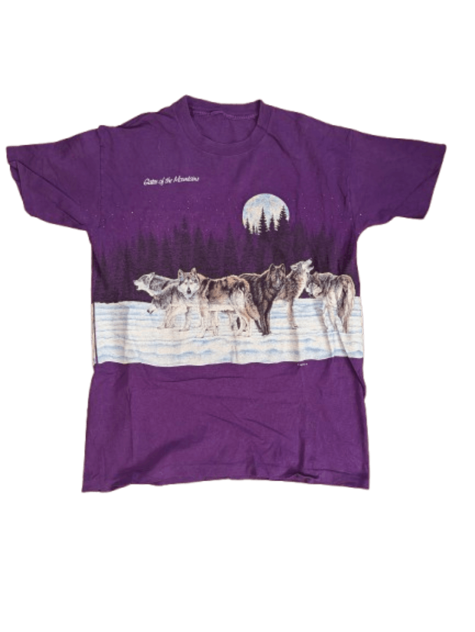 Habitat Vintage 90s Wolf Pack T-Shirt – Wrap-Around XL Size US XL / EU 56 / 4 - 1 Thumbnail