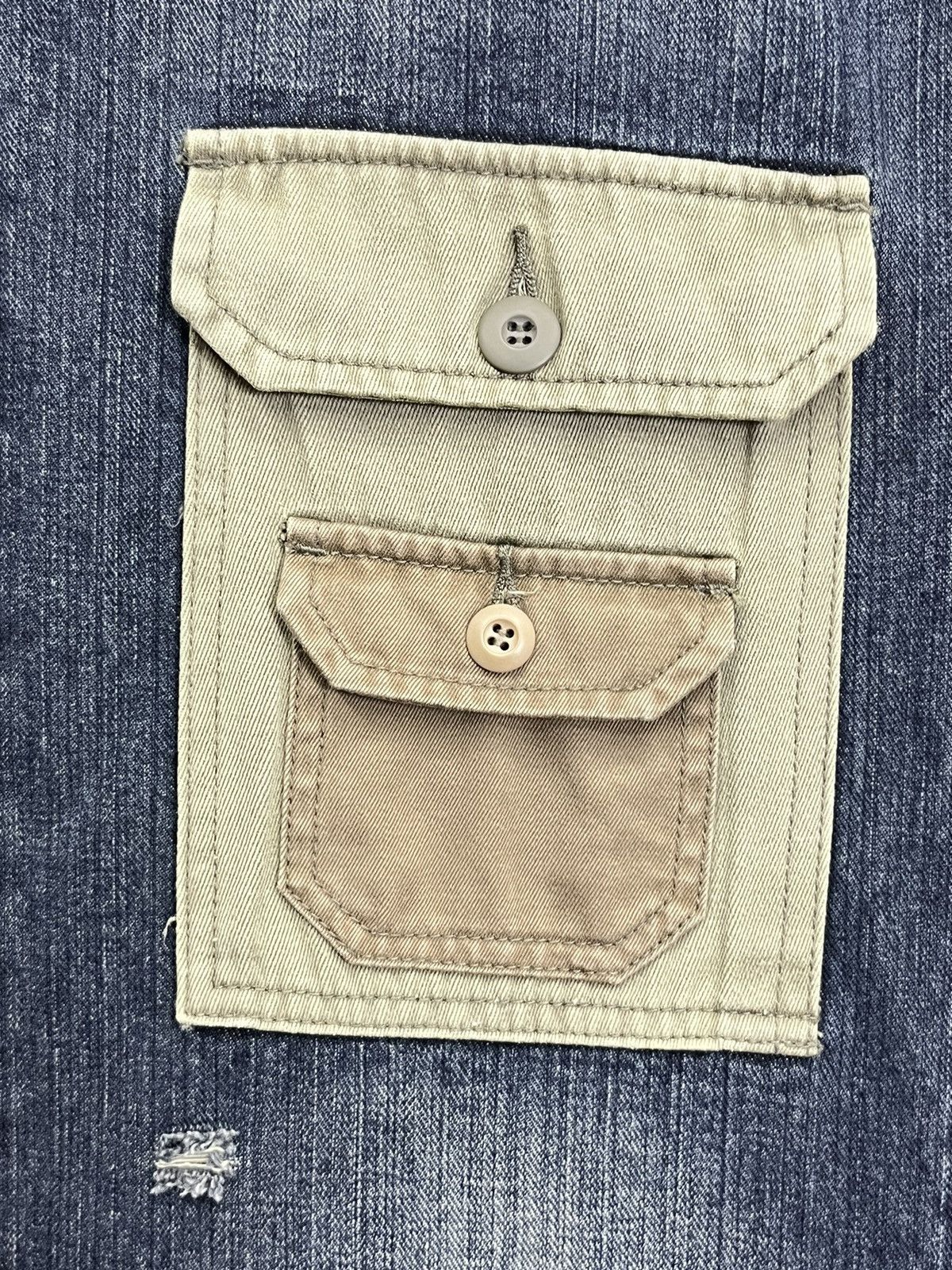291295=Homme 291295=Homme Multi Pocket Flare Jeans Y2K Techwear Size US 32 / EU 48 - 9 Thumbnail