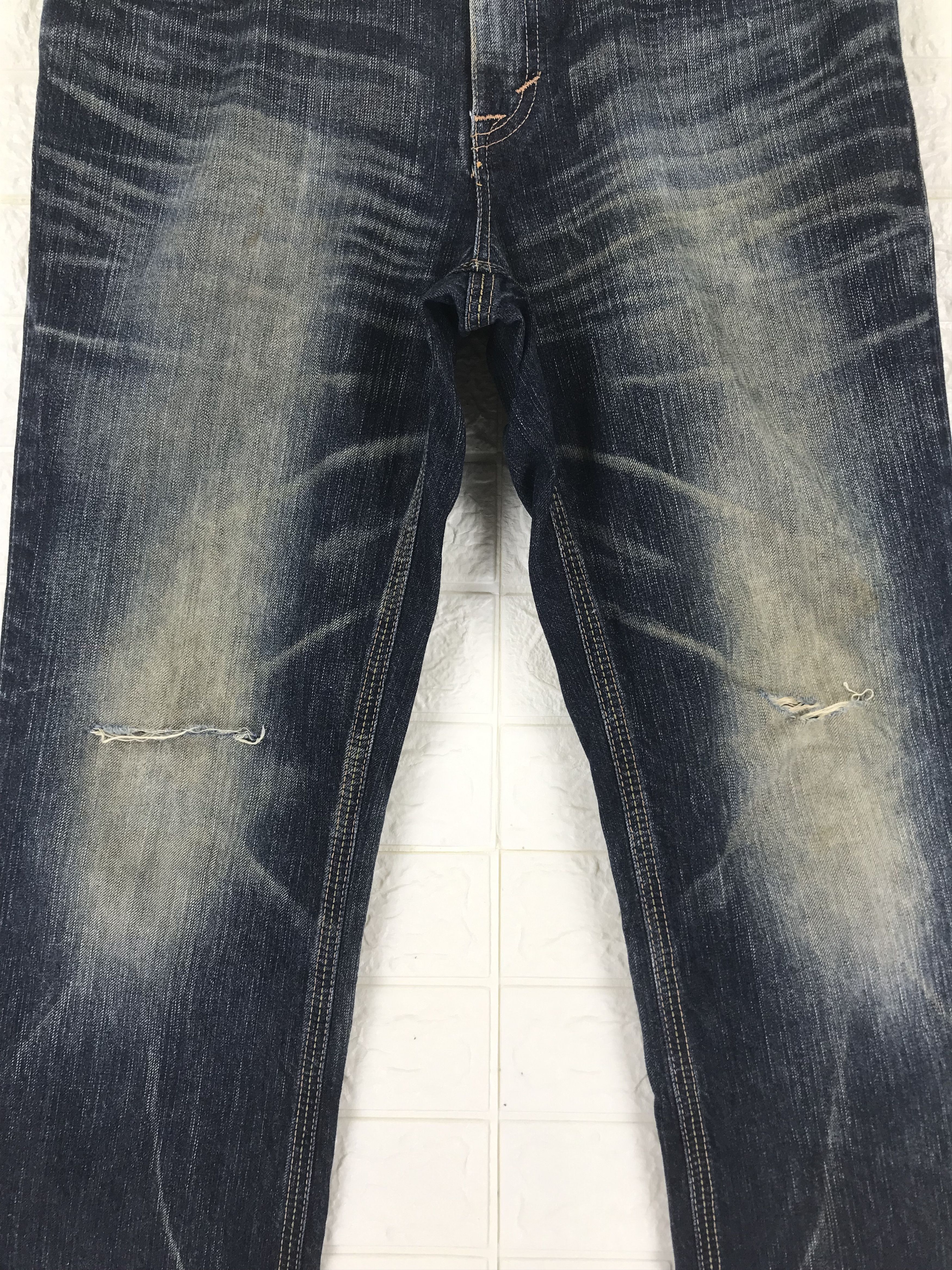 Edwin Vintage Edwin 441 XVS Mud Wash Flare Jeans Distressed Denim Size US 32 / EU 48 - 3 Thumbnail