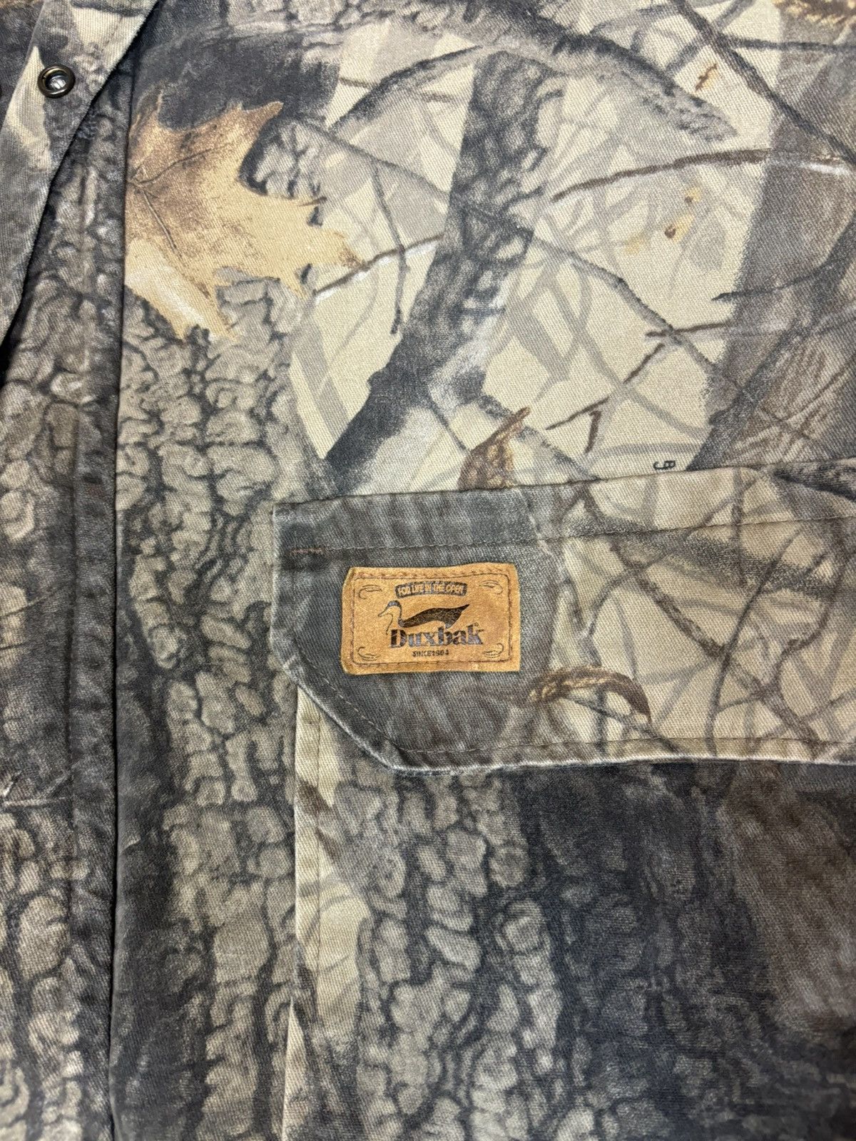 Vintage Vintage duxbak camo realtre quilted zip and button up jacket Size US XL / EU 56 / 4 - 5 Thumbnail
