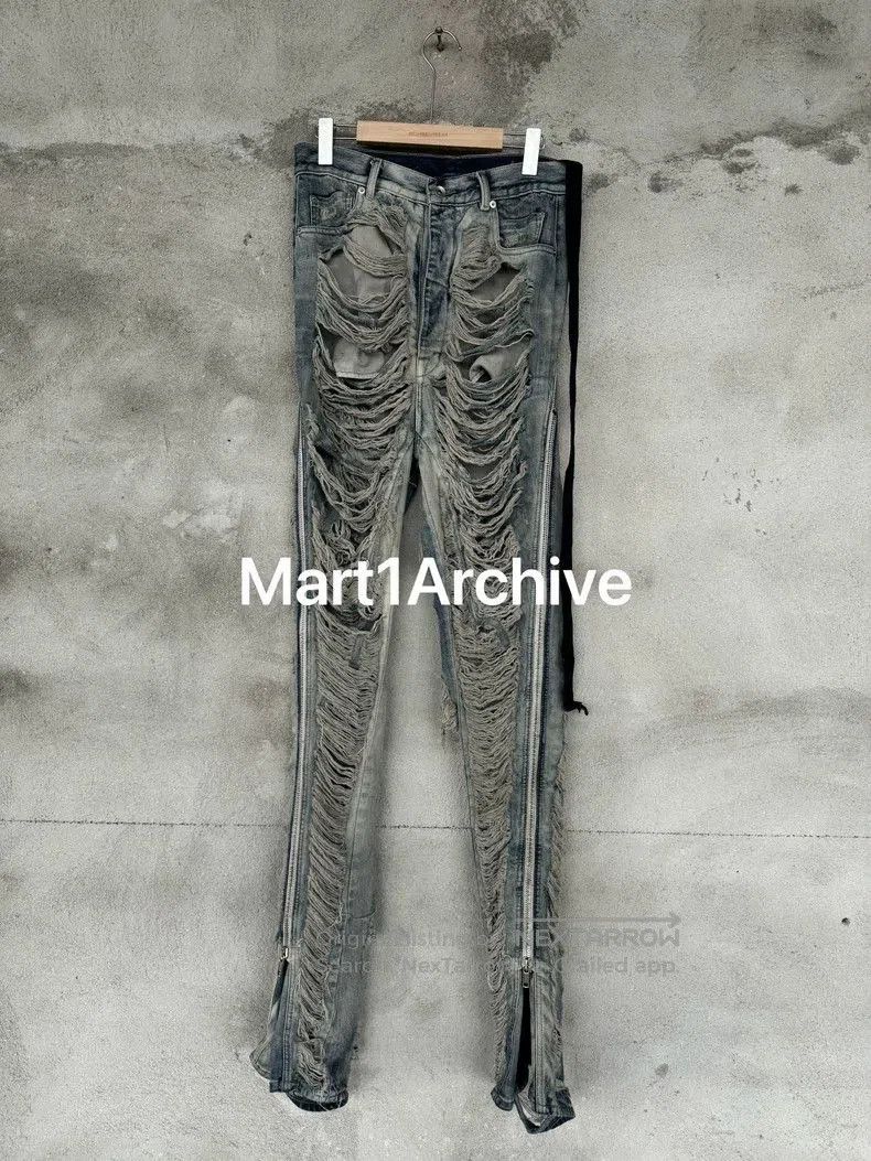Rick Owens Rick Owens Drkshdw Distressed Banana Pants. Size US 30 / EU 46 - 2 Thumbnail