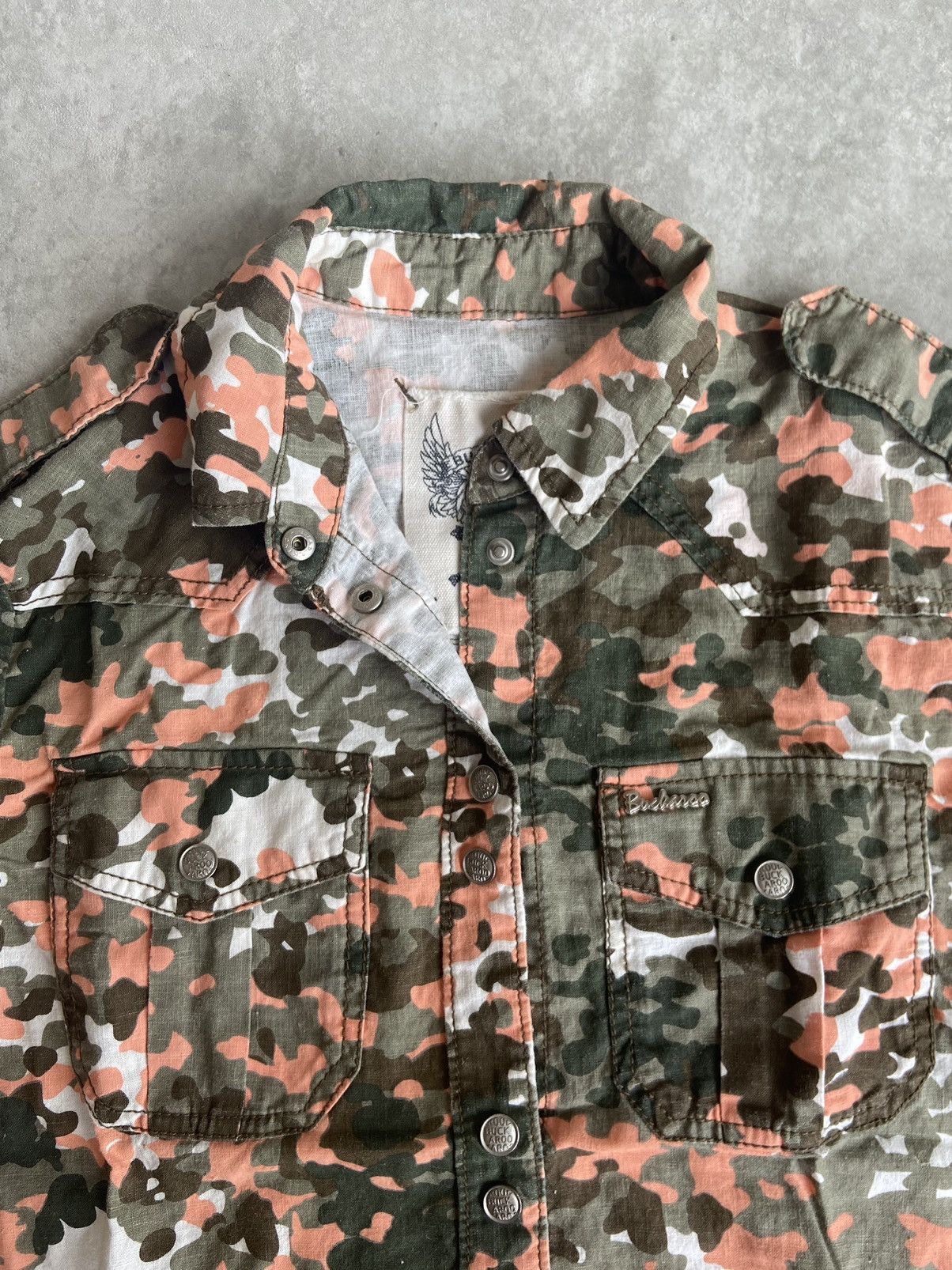 14th Addiction Buckaroo Camo Button Shirt Rock Punk Style Size US XS / EU 42 / 0 - 3 Thumbnail