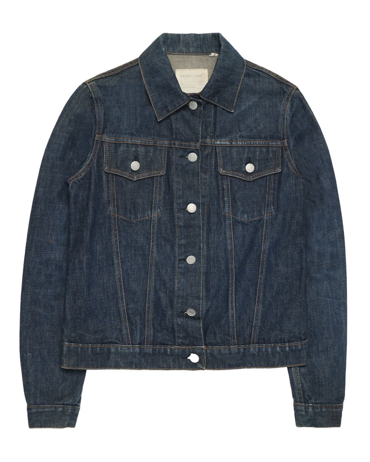 Helmut Lang 1996 Red Stripes Archive Latex Denim Jacket Raf Simons