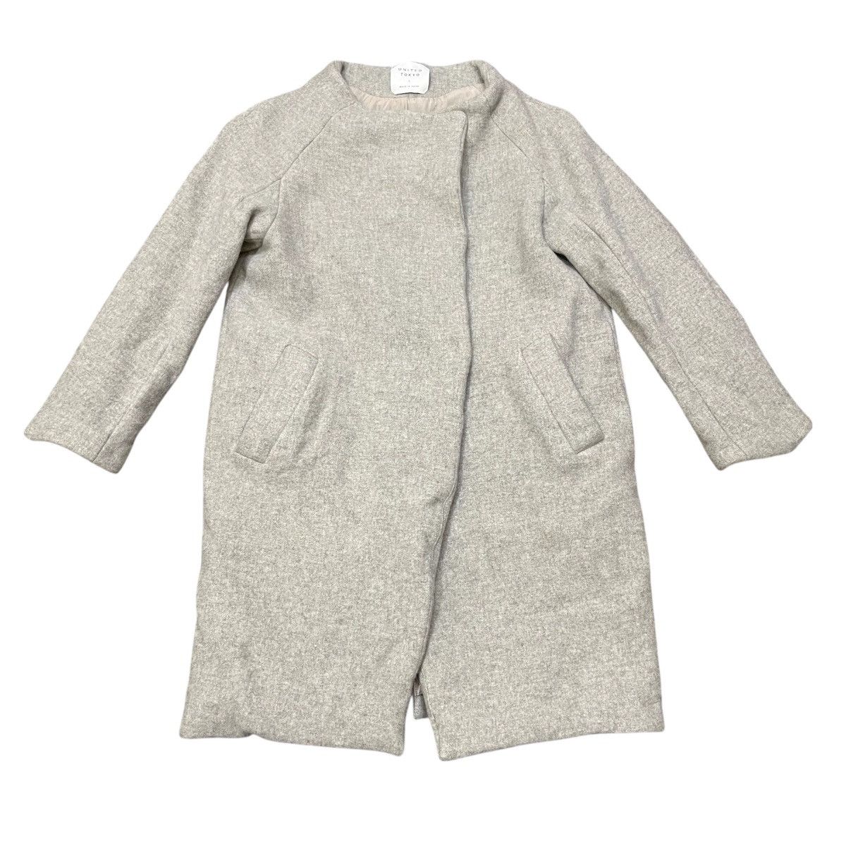 Japanese Brand UNITED TOKYO Wool Cashmere Light Grey Size 1 (US S) Size US S / EU 44-46 / 1 - 1 Thumbnail