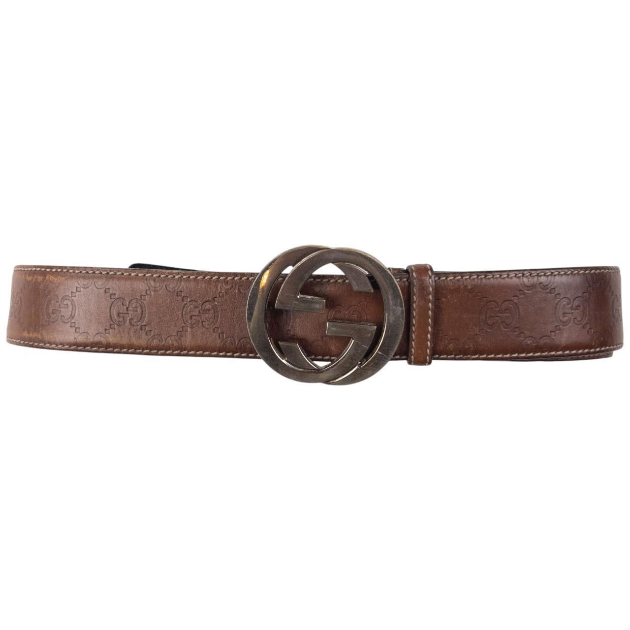Gucci Vintage Gucci Monogram Belt Size W36 Size ONE SIZE - 1 Thumbnail