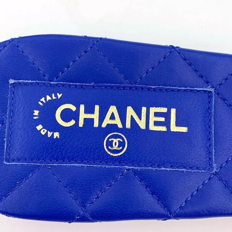 Chanel Chanel Blue Logo Satin Casual Slide Sandals -2505 Size US 8 / EU 41 - 8 Thumbnail