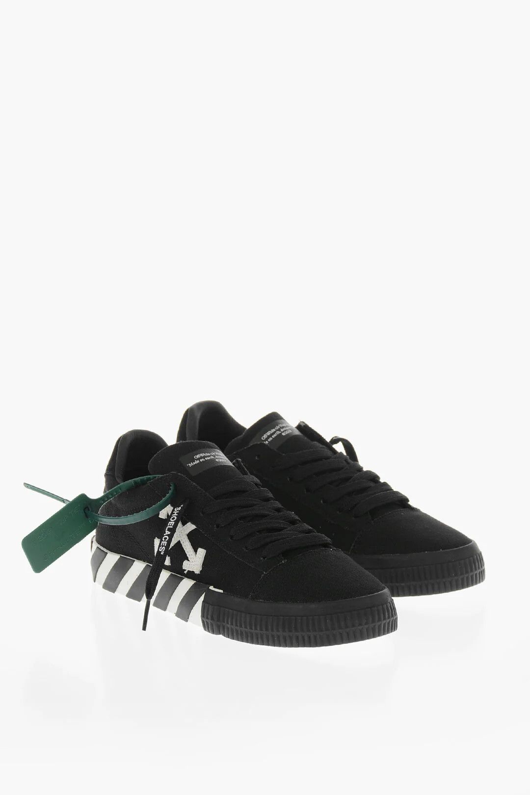 Off-White og1mm0426 Canvas Low-Top Sneakers in Black Size US 9 / IT 39 - 3 Thumbnail