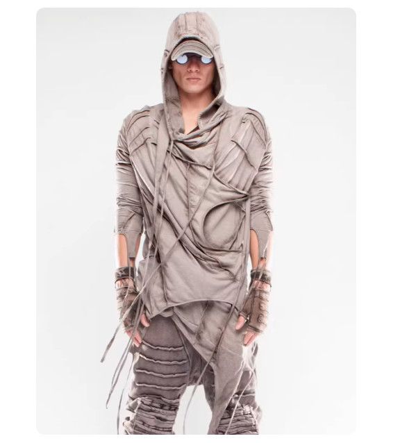 Other DRKLAC Camel Hoodie Distressed demobaza rick julius style Size US L / EU 52-54 / 3 - 1 Thumbnail