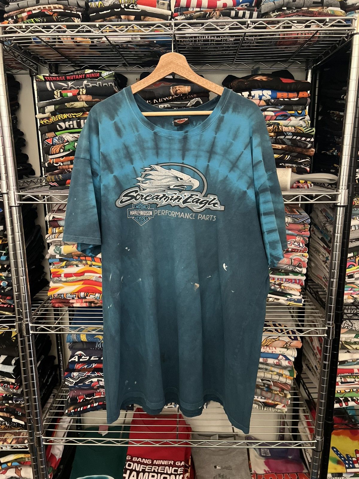 Harley Davidson 3XL H-D Screaming Eagle Charlotte NC Tie Dye Tee Size US XXL / EU 58 / 5 - 1 Thumbnail