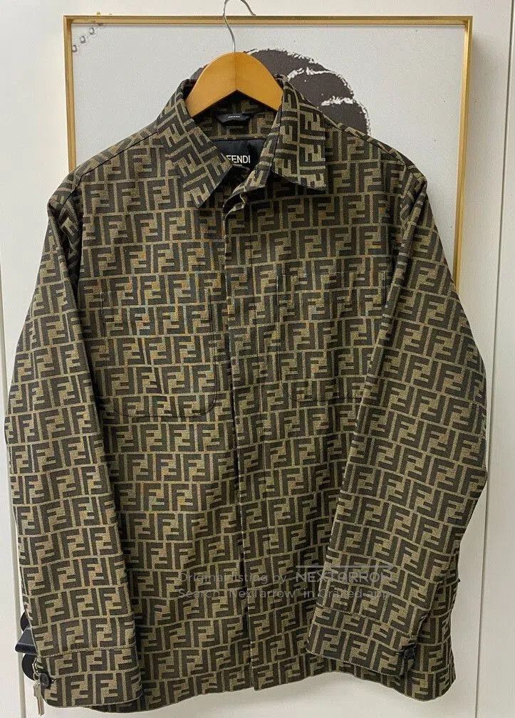 Fendi Fendi Classic FF Logo Shirt Jacket. Size US XS / EU 42 / 0 - 2 Thumbnail
