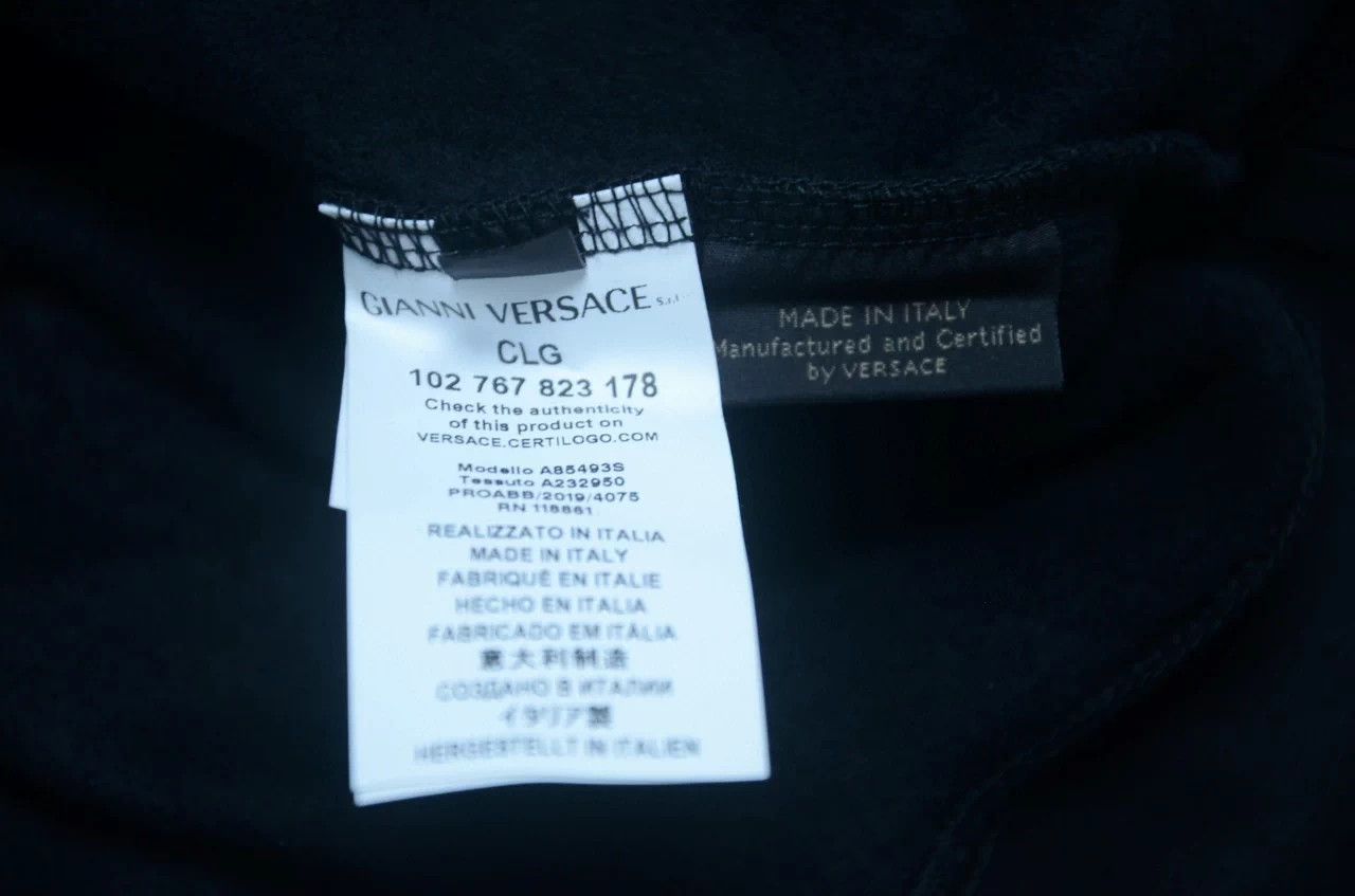 Versace VERSACE Black Logo Unisex Hoodie S/M Size US S / EU 44-46 / 1 - 6 Thumbnail