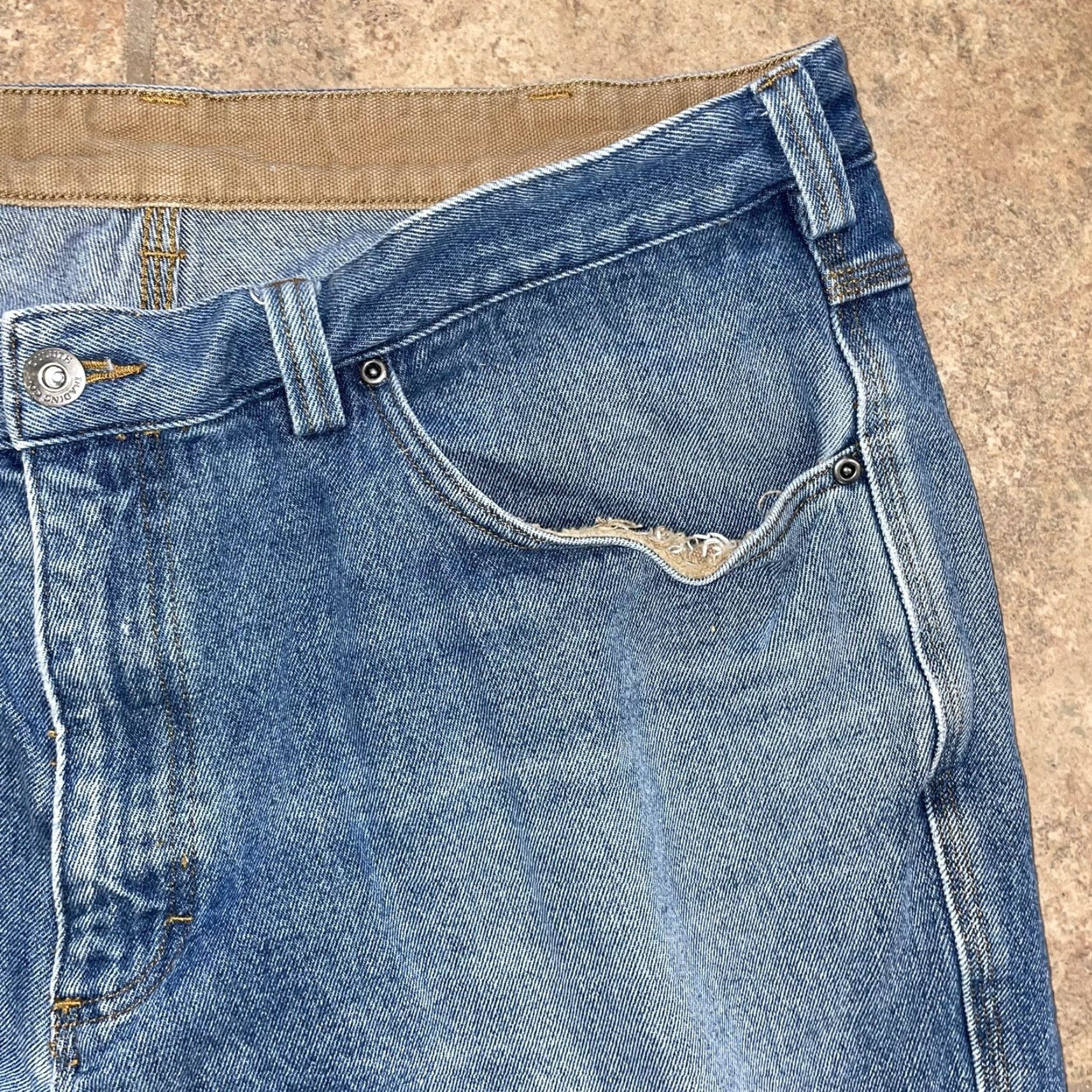Vintage Duluth Mens Jeans Straight Inseam 28 Blue 40 28 Regular Cotton Mens Size US 40 / EU 56 - 2 Thumbnail