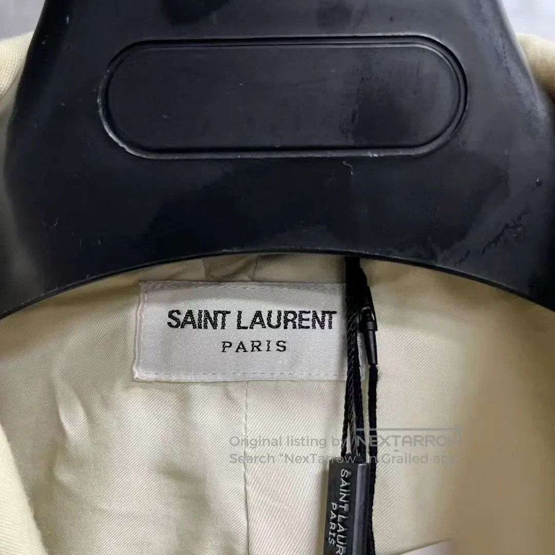 Saint Laurent Paris saint laurent cream tailored blazer jacket. Size US L / EU 52-54 / 3 - 3 Thumbnail