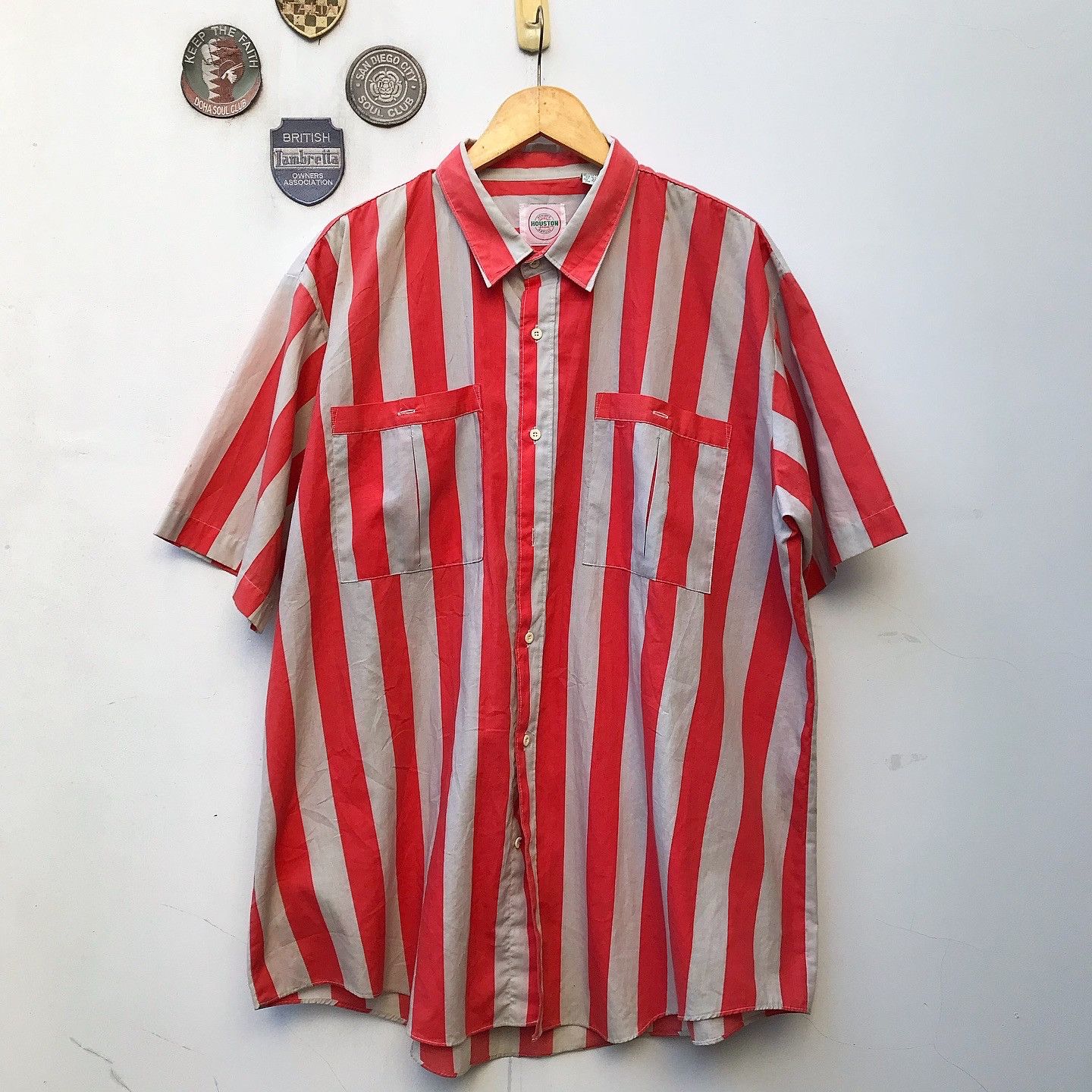 Vintage Vintage american classic Houston red candy stripes size xl Size US XL / EU 56 / 4 - 1 Thumbnail