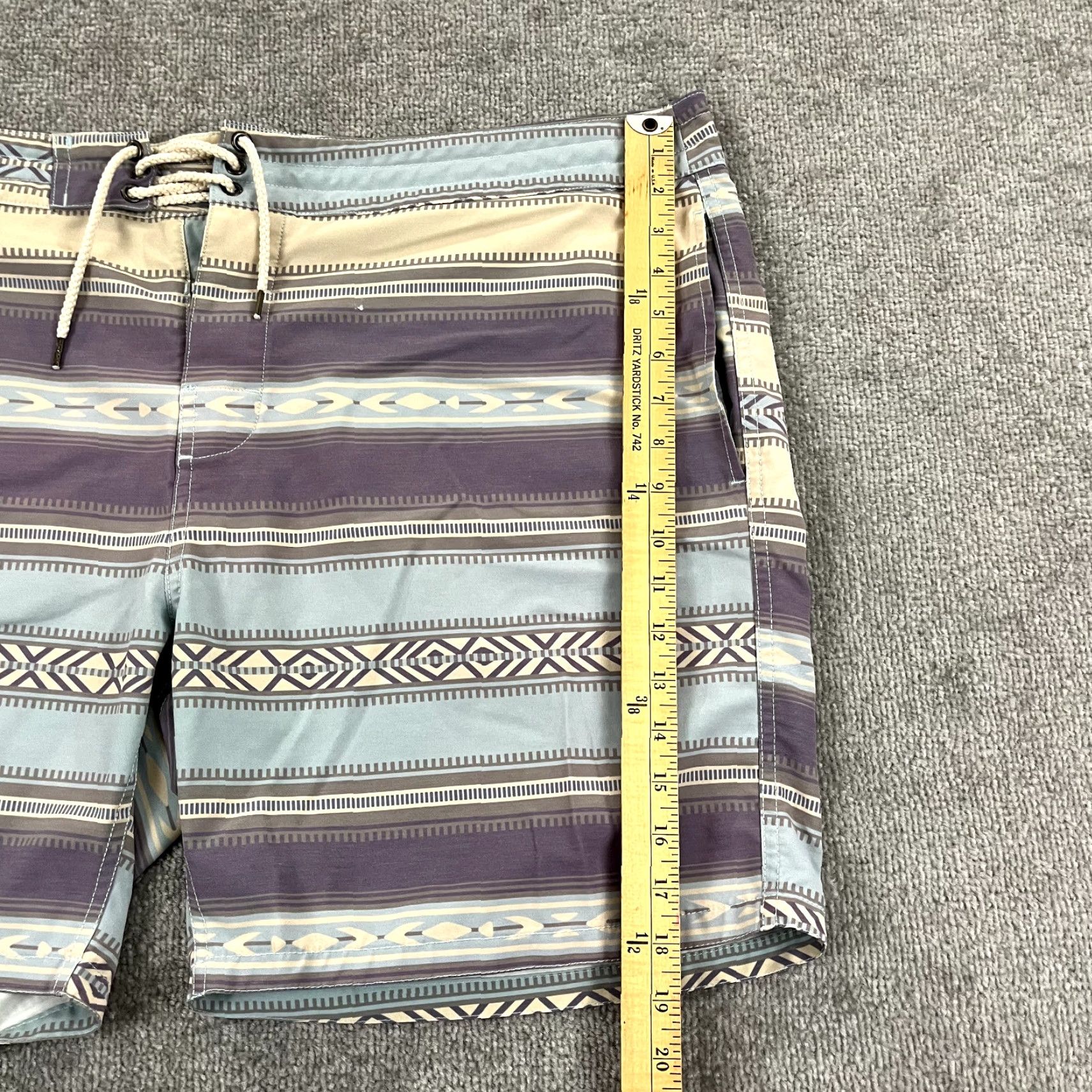 Faherty FAHERTY Swim Trunks Mens Size 40 Multicolor Striped Board Shorts 7" Unlined Drawstring Elastic Waist Men Beach Sports Size US 40 / EU 56 - 6 Thumbnail