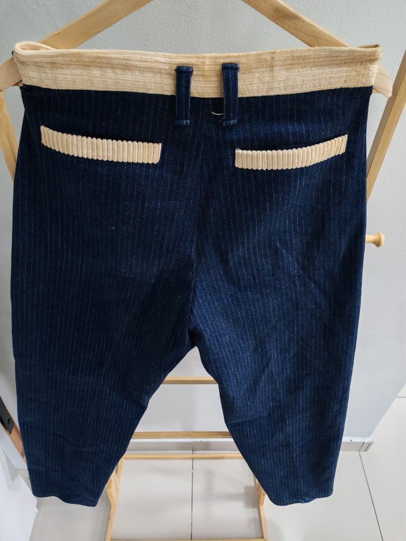 Japanese Brand × Vintage Vintage Dark Blue Striped Denim Pants Size US 32 / EU 48 - 6 Thumbnail