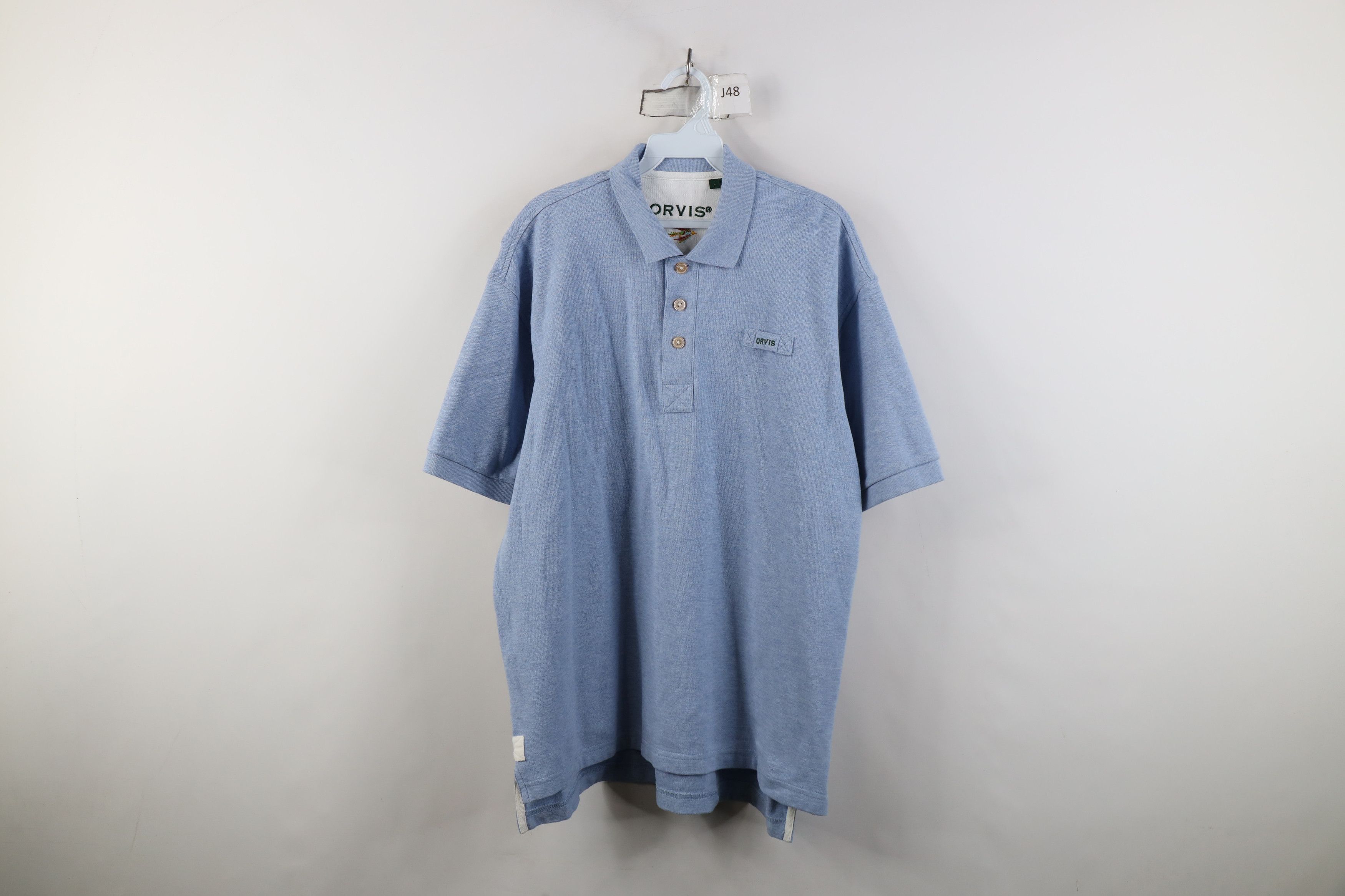 Orvis Vintage Orvis Spell Out Heavyweight Knit Collared Polo Shirt Size US L / EU 52-54 / 3 - 1 Thumbnail