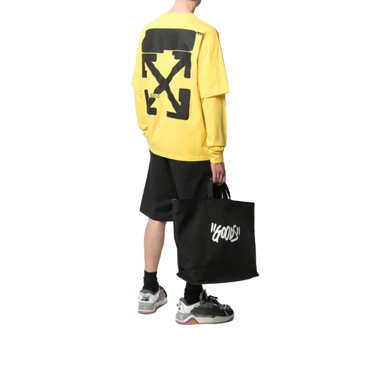 Off-White Yellow Tech Marker Arrows Double Layer LS T-Shirt Size US M / EU 48-50 / 2 - 2 Thumbnail