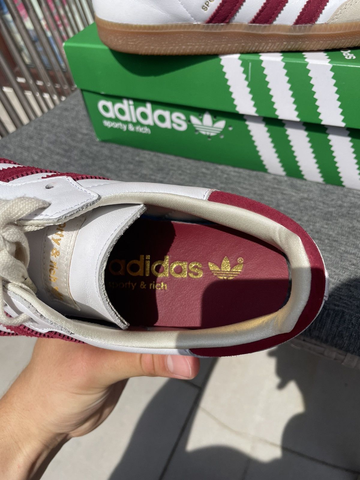 Adidas × Sporty & Rich Vintage Retro Old Money Adidas Samba Burgundy Size US 11 / EU 44 - 17 Thumbnail