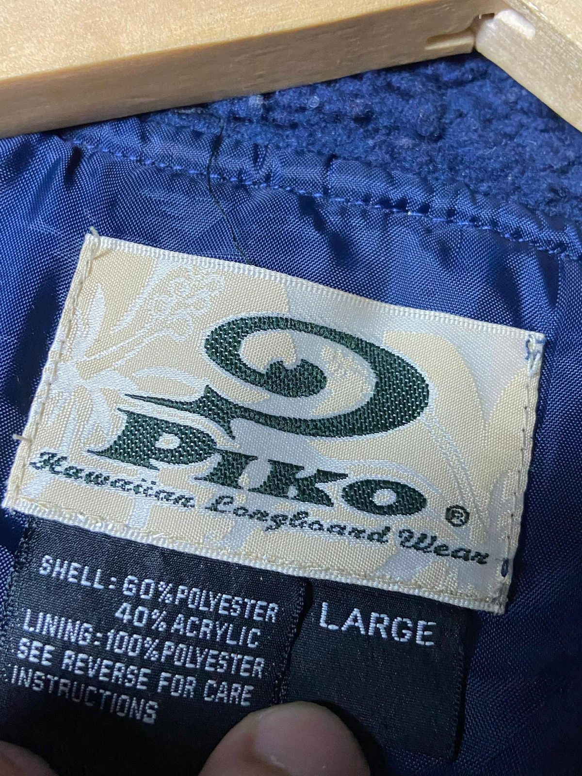 Japanese Brand Piko Hawaiian Longboard Wear Full Zip Fleece Jacket (169) Size US L / EU 52-54 / 3 - 6 Thumbnail