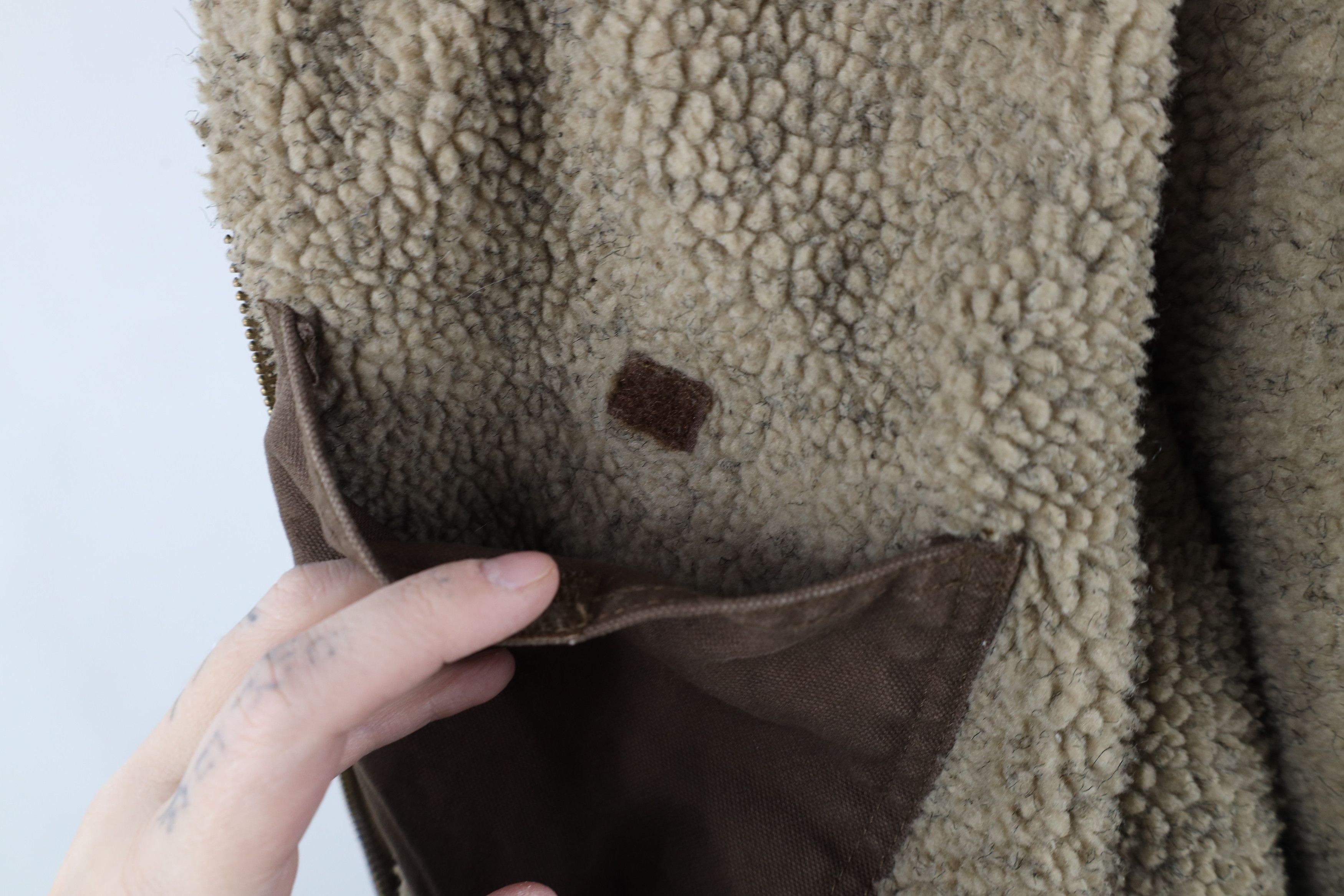 Vintage Vintage Streetwear Pile Fleece Lined Hooded Canvas Jacket Size US XL / EU 56 / 4 - 10 Thumbnail