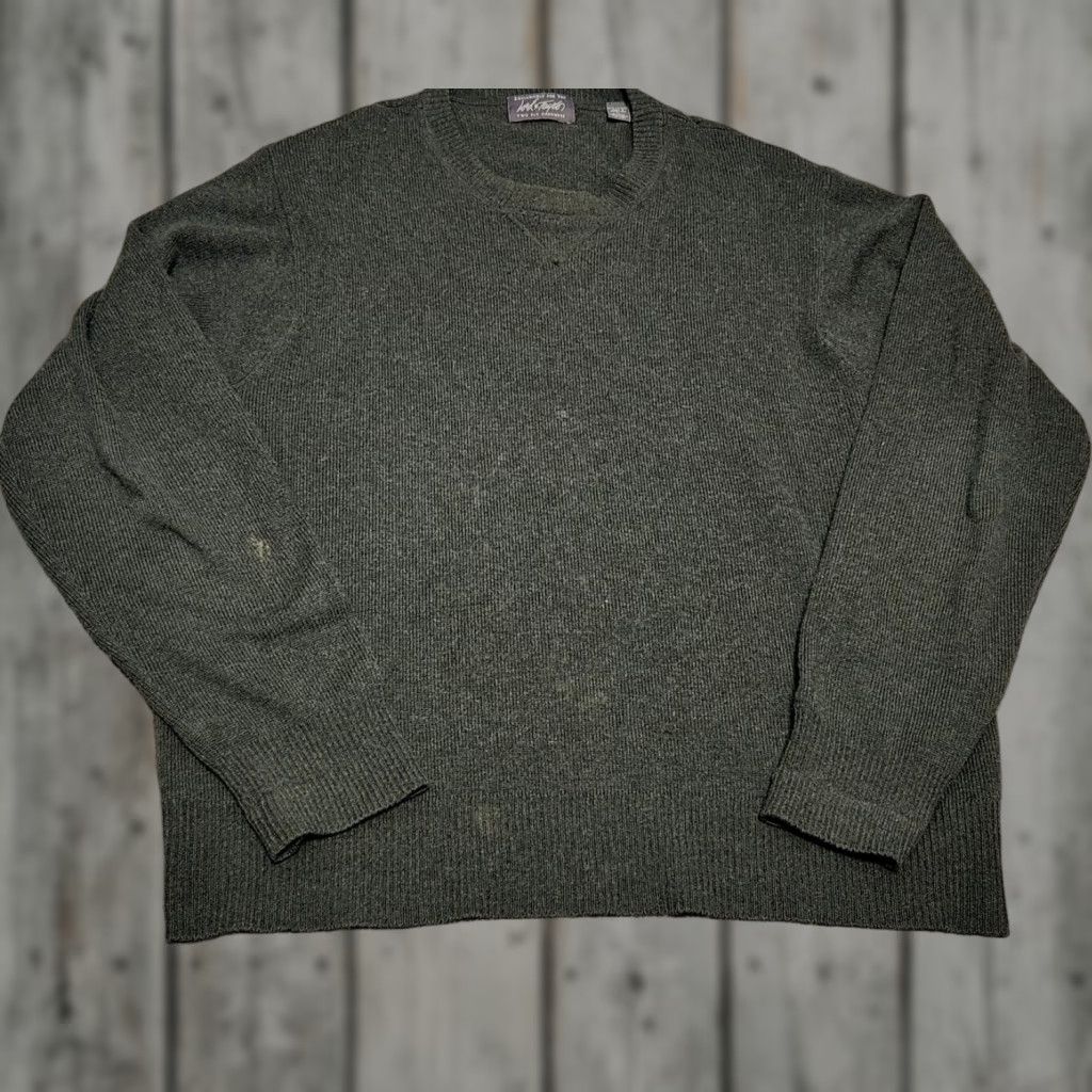 Lord & Taylor LORD & TAYLOR 2-Ply Cashmere Crewneck Sweater Green Long Sleeve Size L Mens Size US L / EU 52-54 / 3 - 1 Thumbnail