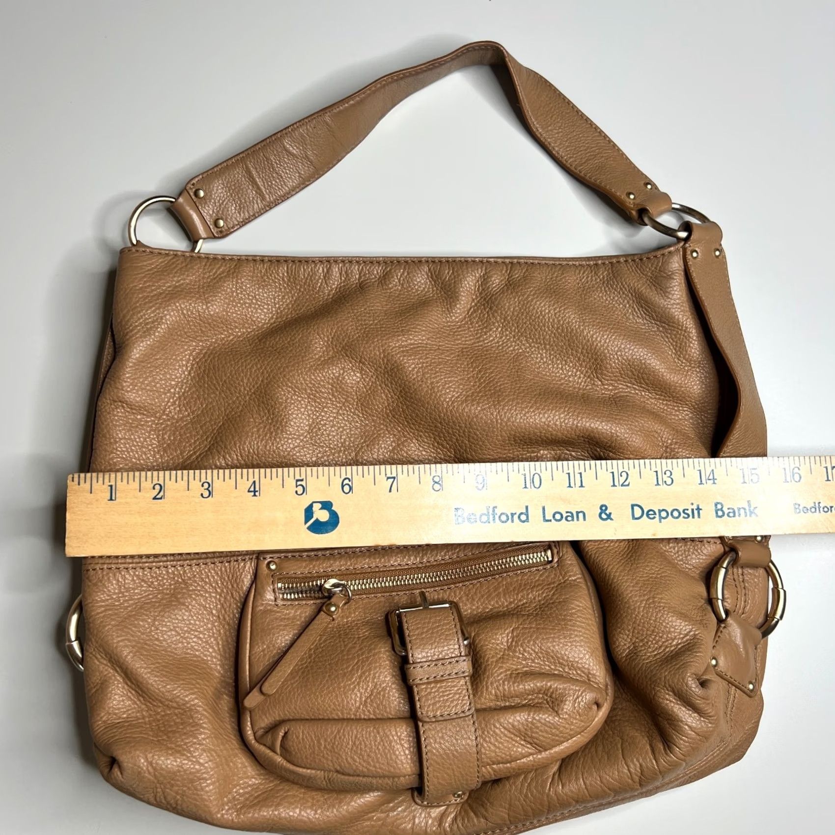 Michael Kors Michael Kors Austin Pebbled Leather Shoulder Tote Bag Brown Hobo Bag Women Size ONE SIZE - 4 Thumbnail