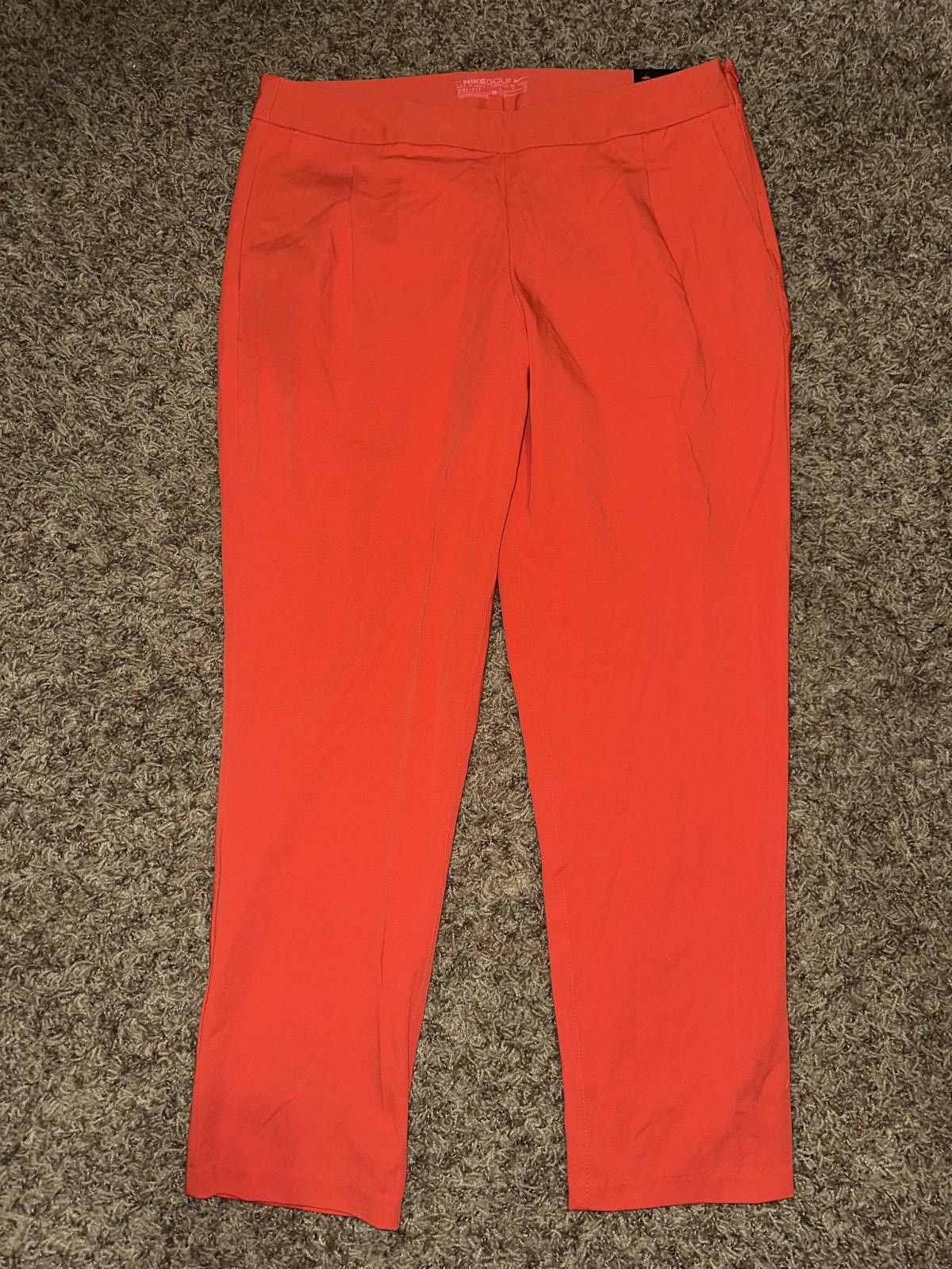 Nike Nike Golf Womens Slim Crop Orange/Red Capri Pants Sample Size 27" / US 4 / IT 40 - 1 Thumbnail