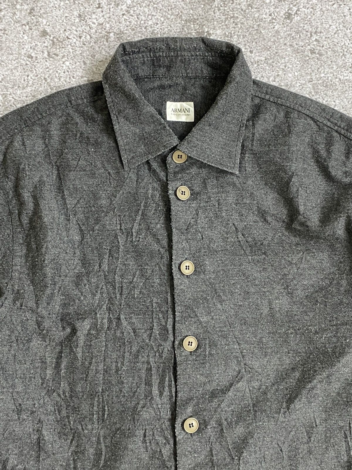 Armani Collezioni Armani collezioni dark grey button shirt Size US L / EU 52-54 / 3 - 2 Thumbnail