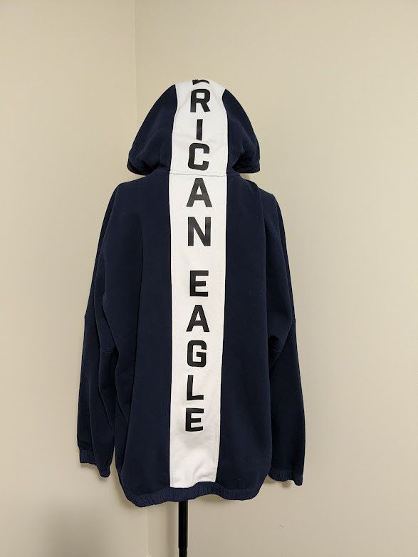 American Eagle Outfitters American Eagle classic blue & white hoodie Size US XXL / EU 58 / 5 - 5 Thumbnail