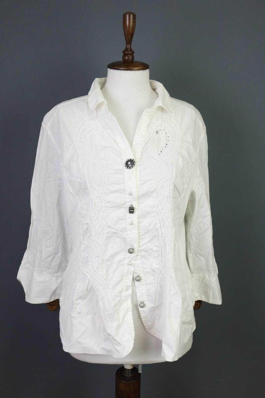 Designer Elisa Cavaletti White Designer Shirt Blouse Tunic Size 2 Size XS / US 0-2 / IT 36-38 - 1 Thumbnail
