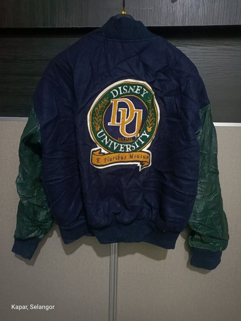Disney × Vintage Vintage 90s Disney university varsity wool leather jacket Size US S / EU 44-46 / 1 - 4 Thumbnail