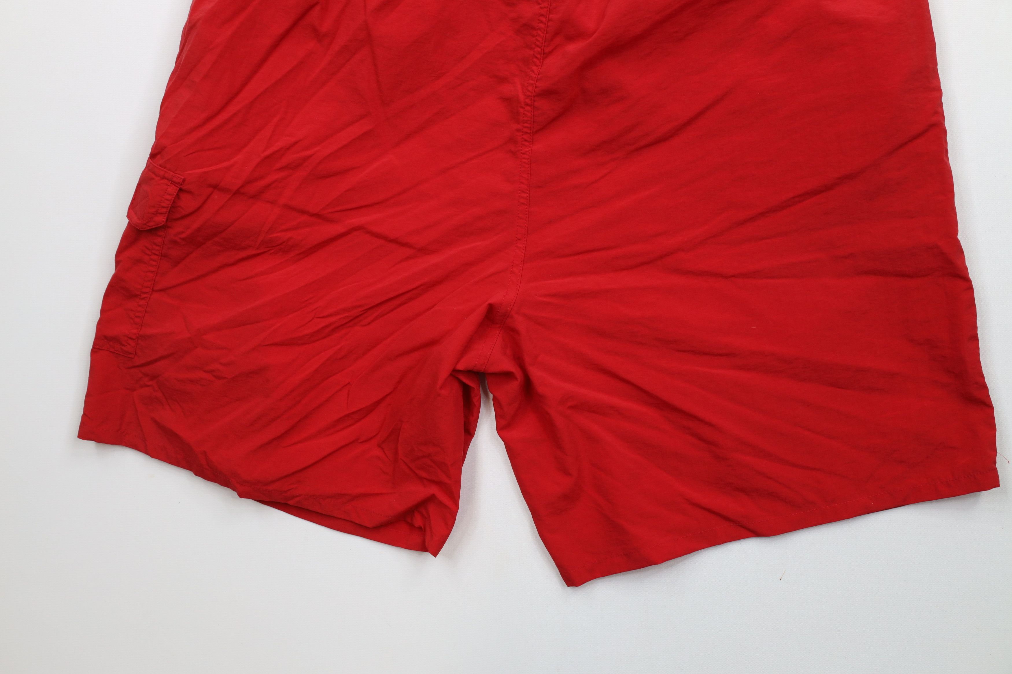 Universal Studios × Vintage Vintage 90s Universal Studios Belted Cargo Shorts Red Nylon Size US 38 / EU 54 - 10 Thumbnail
