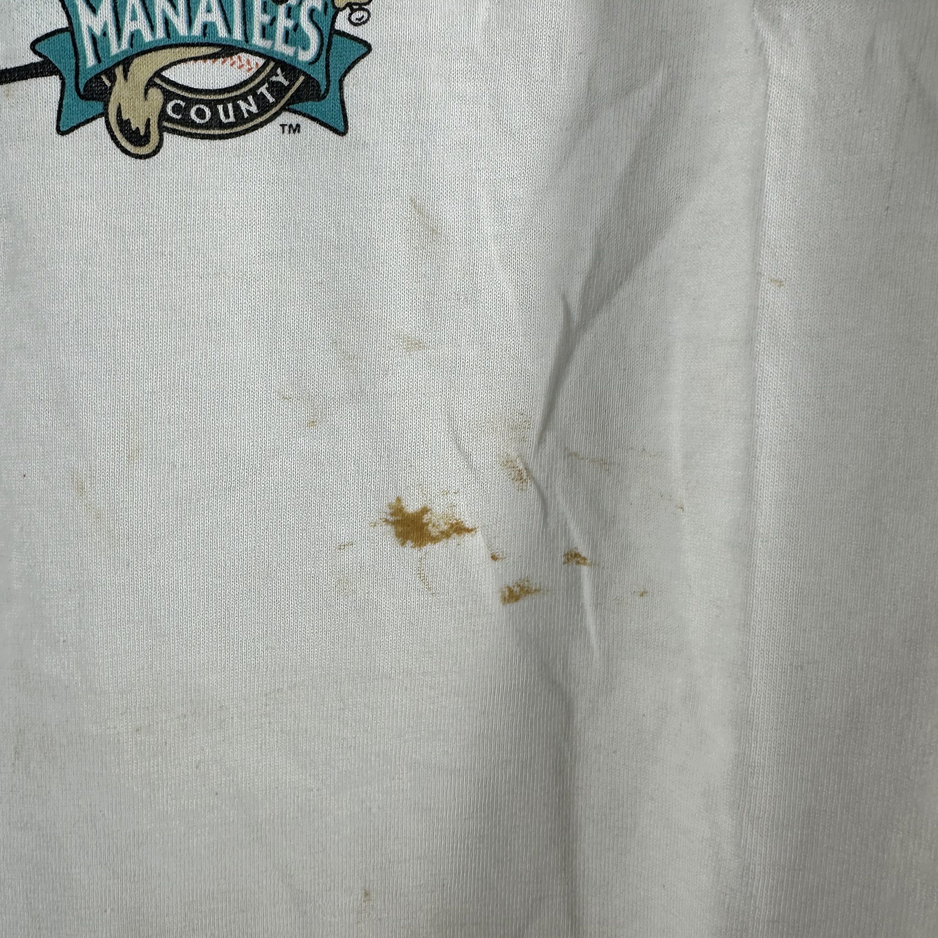Vintage Vintage 1996 Florida Marlins Manatees Baseball MLB T-shirt Size US XL / EU 56 / 4 - 7 Thumbnail