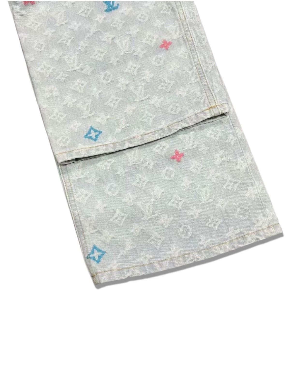 Louis Vuitton × Tyler The Creator Louis Vuitton X Tyler 32 Craggy Blue Monogram Denim Jeans Size US 32 / EU 48 - 8 Thumbnail