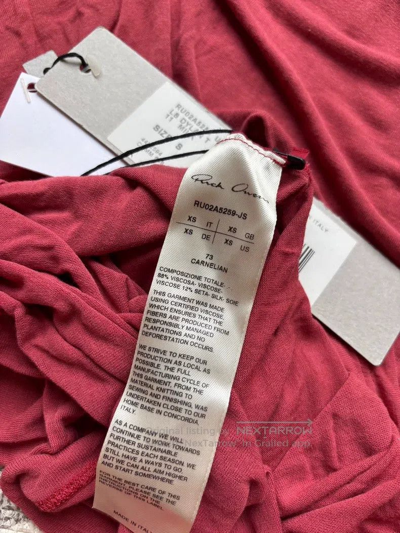 Rick Owens Rick Owens Deep V Neck Long Sleeve T-Shirt Size US S / EU 44-46 / 1 - 4 Thumbnail