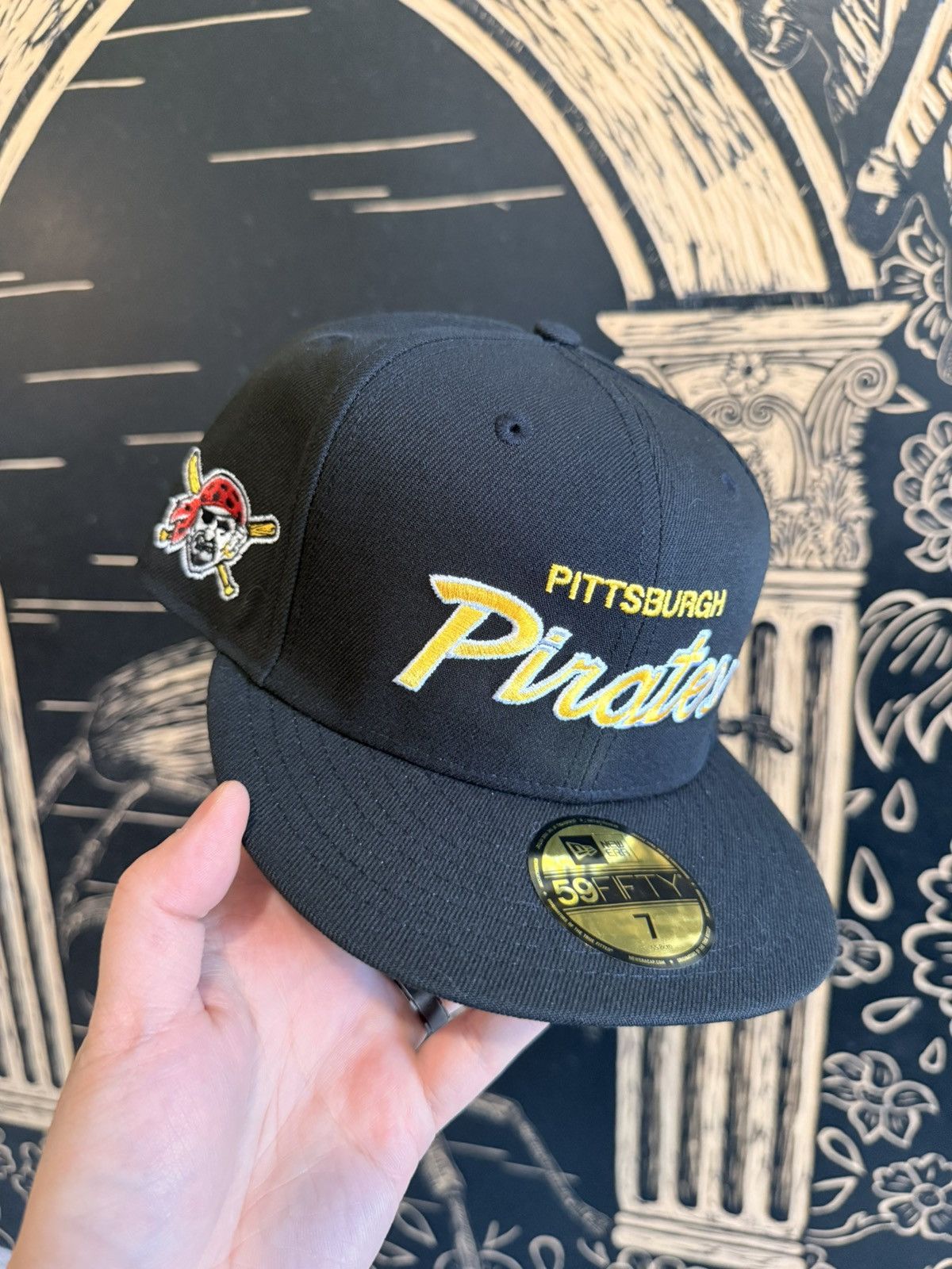 Hat Club Sz 7 Hat Club Pittsburgh Pirates Script New Era Size ONE SIZE - 1 Thumbnail