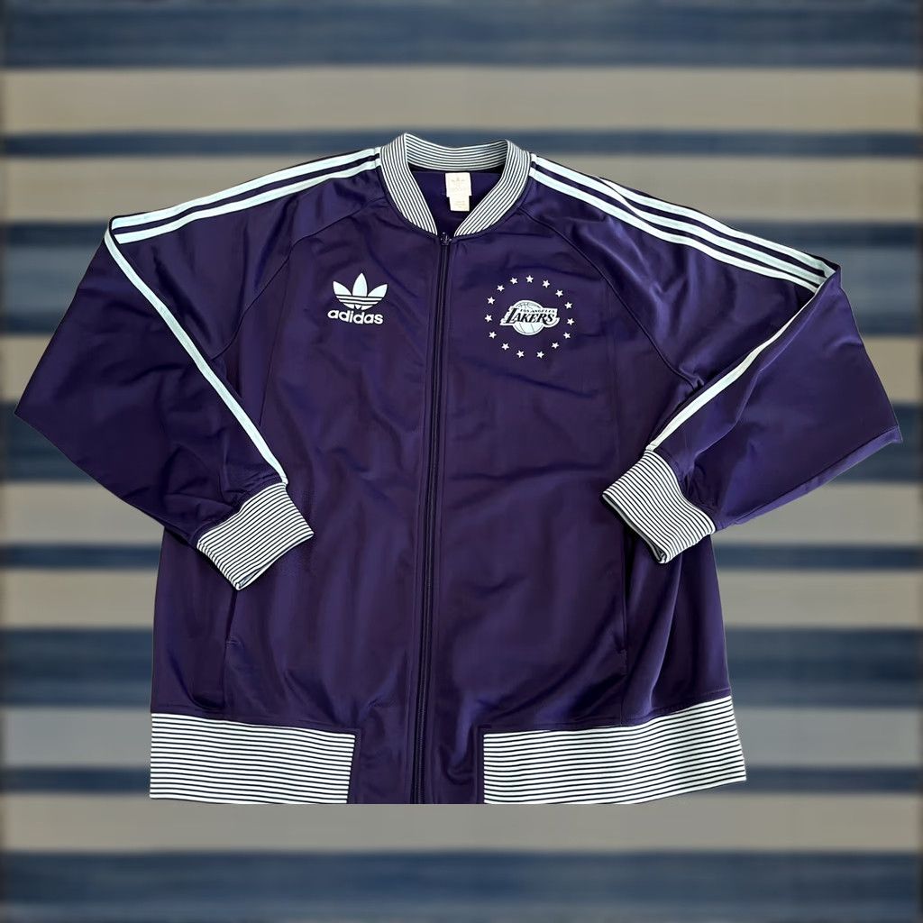 Adidas Adidas Los Angeles Lakers Rare 15 Time Champions Jacket Full Zip XL Track Jacket Mens Purple Size US XL / EU 56 / 4 - 1 Thumbnail