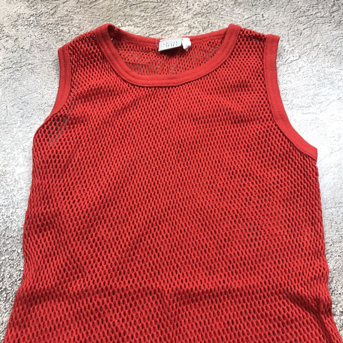 Vintage Vintage Y2K Red Mesh Tank Top Thrashed Grunge Logo Baggy XS Size XS / US 0-2 / IT 36-38 - 3 Thumbnail
