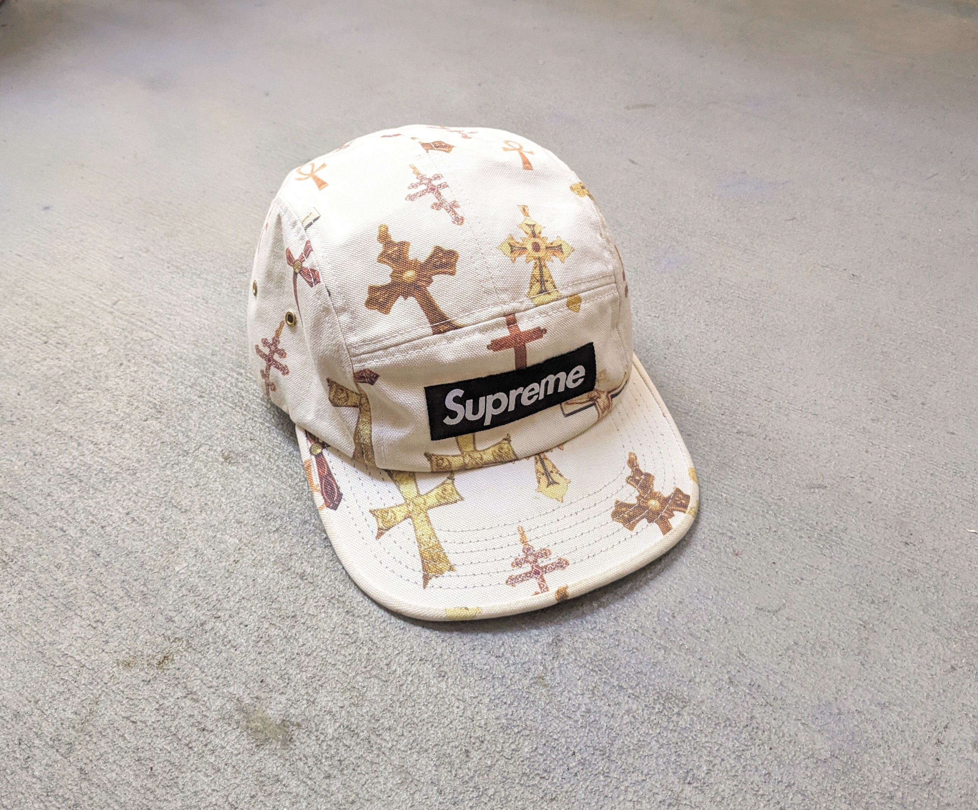 supreme shit camp cap 17ss ホワイト USA製 supreme shit camp cap 2017ss ホワイト